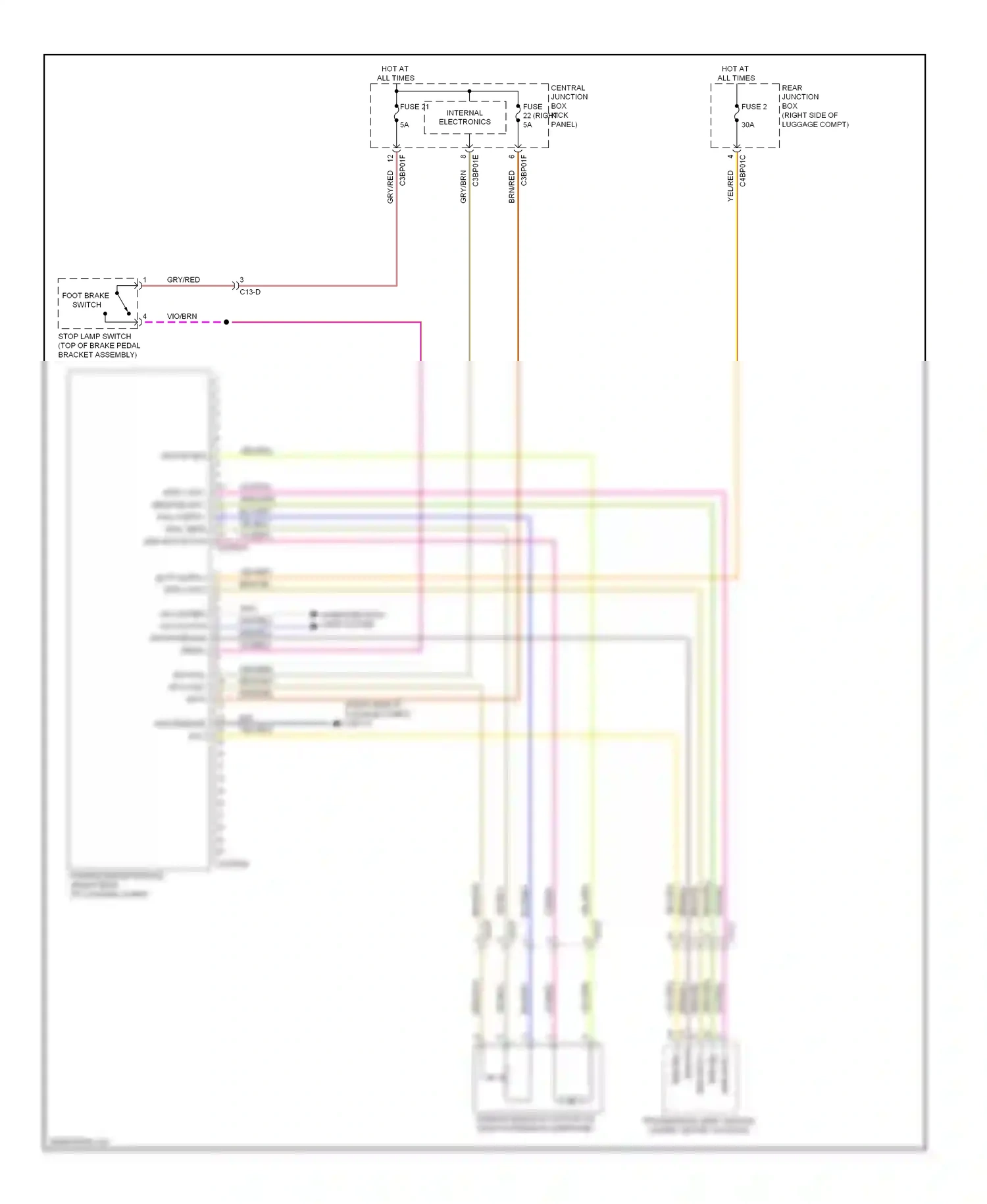 Jaguar XFR I (2009-2011) internal electronics wiring diagram  (10 of 14)