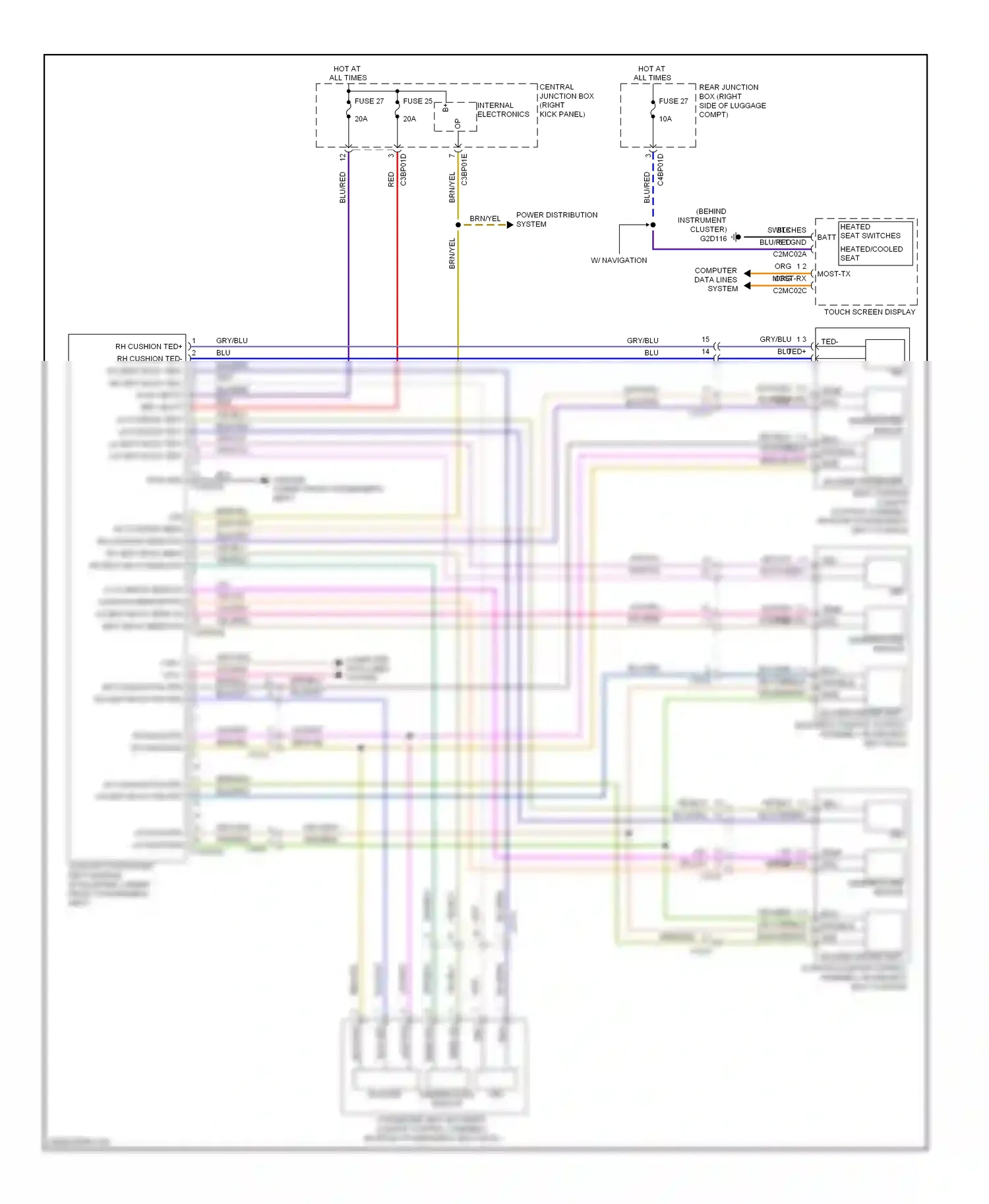 Jaguar XFR I (2009-2011) internal electronics wiring diagram  (2 of 14)