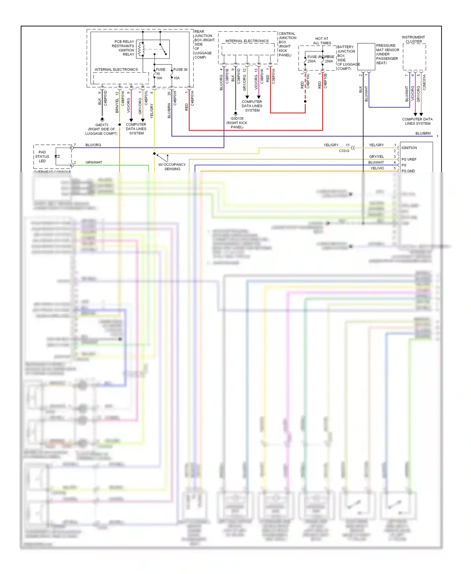 Jaguar XFR I (2009-2011) internal electronics wiring diagram  (13 of 14)