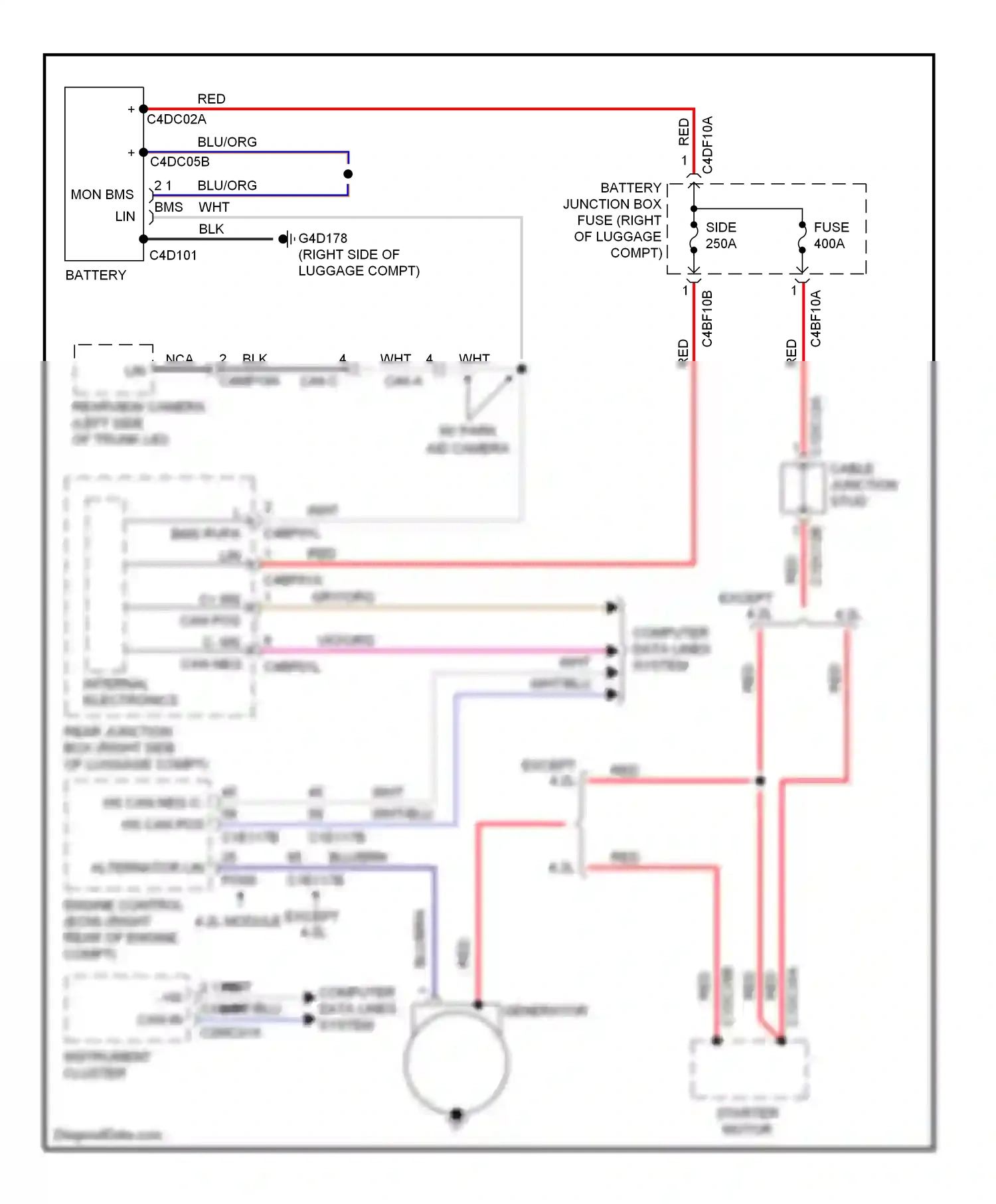Jaguar XFR I (2009-2011) internal electronics wiring diagram  (11 of 14)