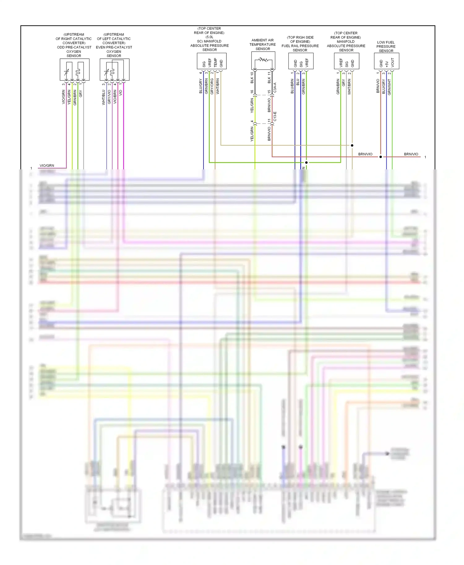 Jaguar XFR I (2009-2011) map sensor wiring diagram  (1 of 1)