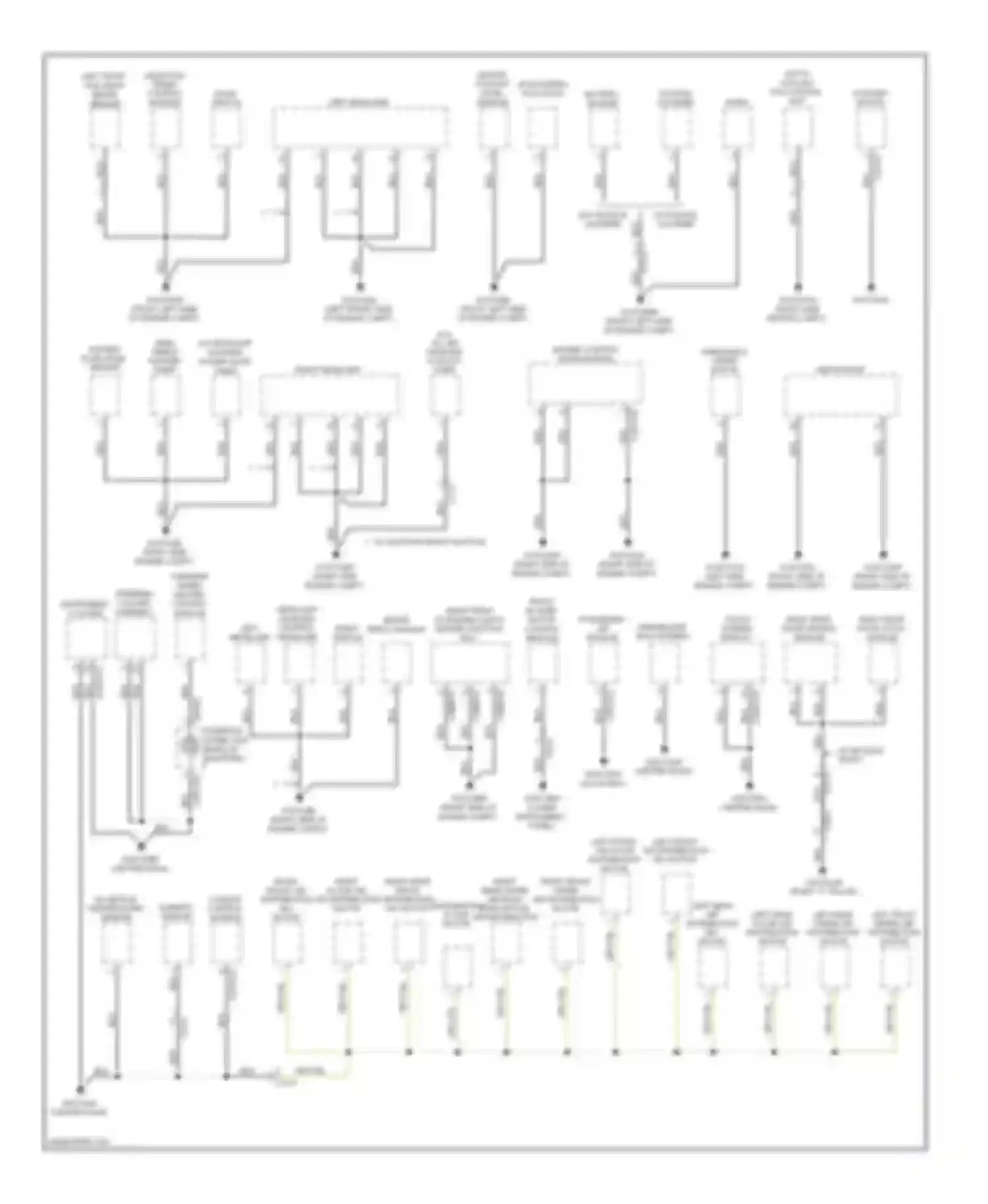 XJ Jaguar X351 (2009-2015): Ground distribution circuit (1 of 4)