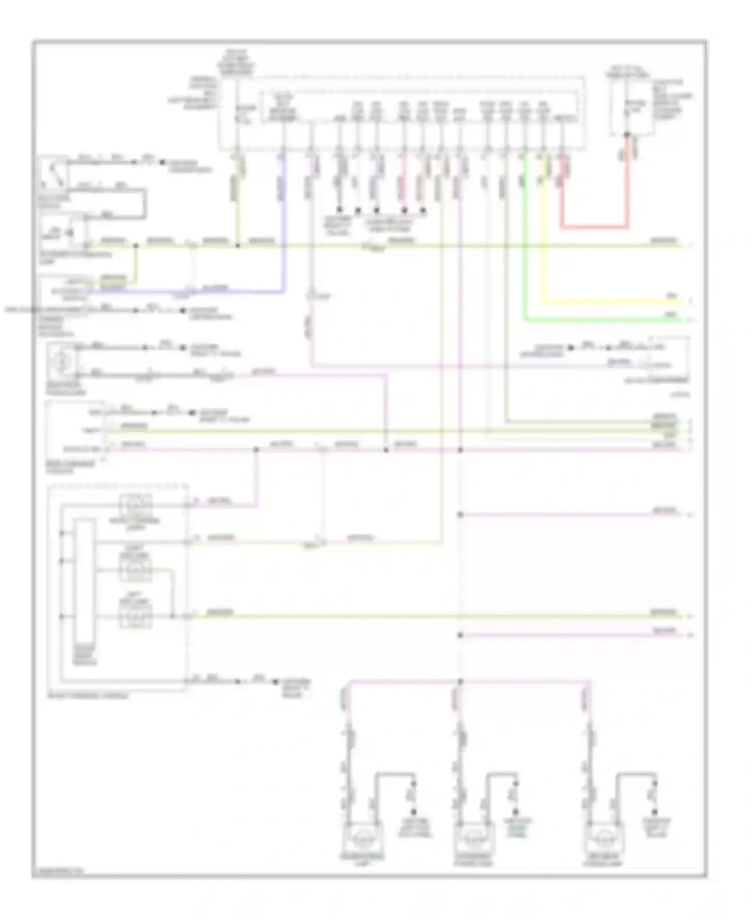 XJ Jaguar X351 (2009-2015): Courtesy lamps circuit (1 of 2)
