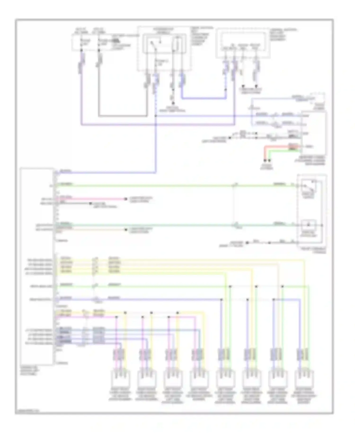 XJ Jaguar X351 (2009-2015): Parking assistant circuit