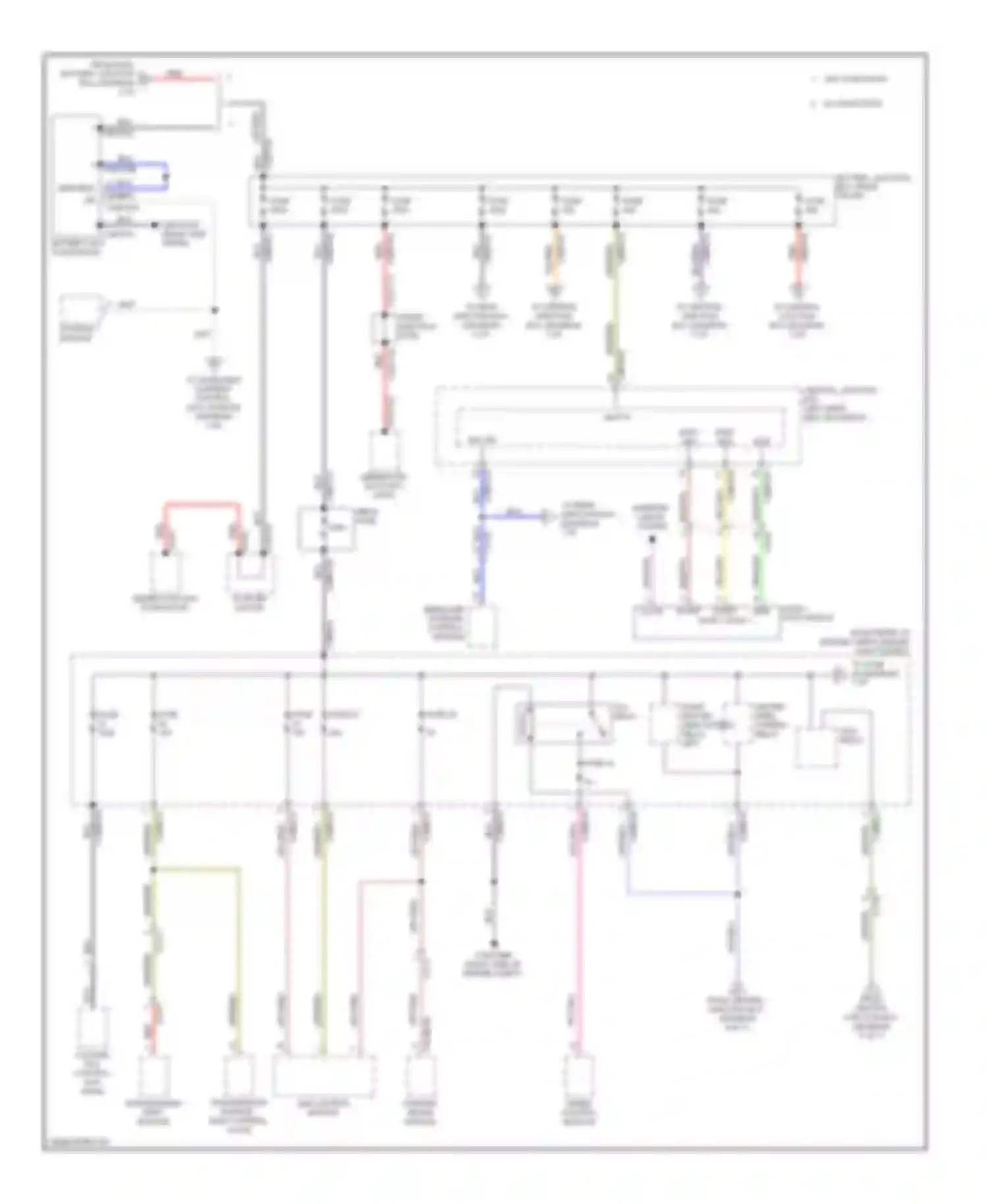 XJ Jaguar X351 (2009-2015): Power distribution circuit (1 of 7)