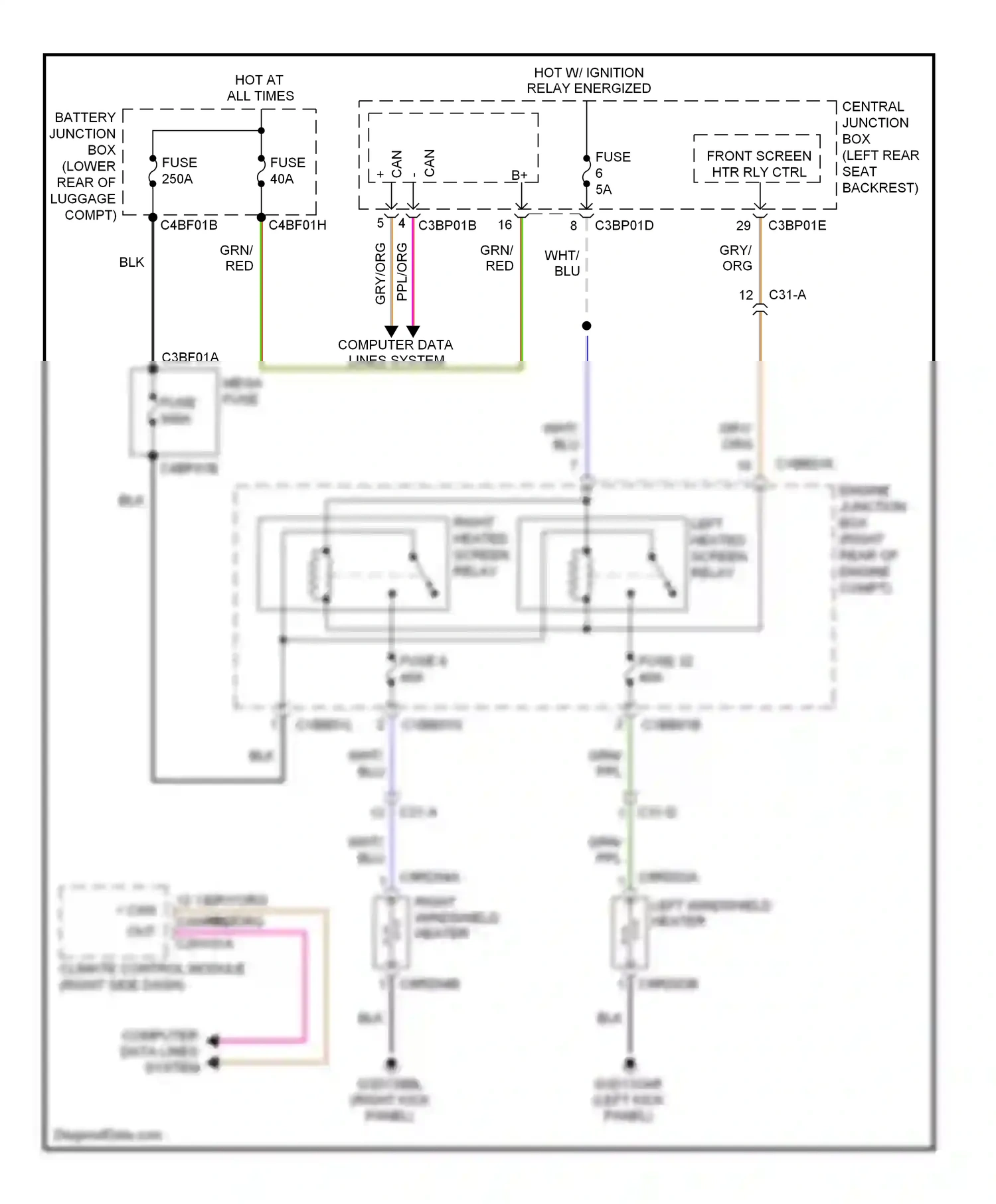 Jaguar XJ X351 (2009-2015) computer data lines system wiring diagram  (9 of 82)