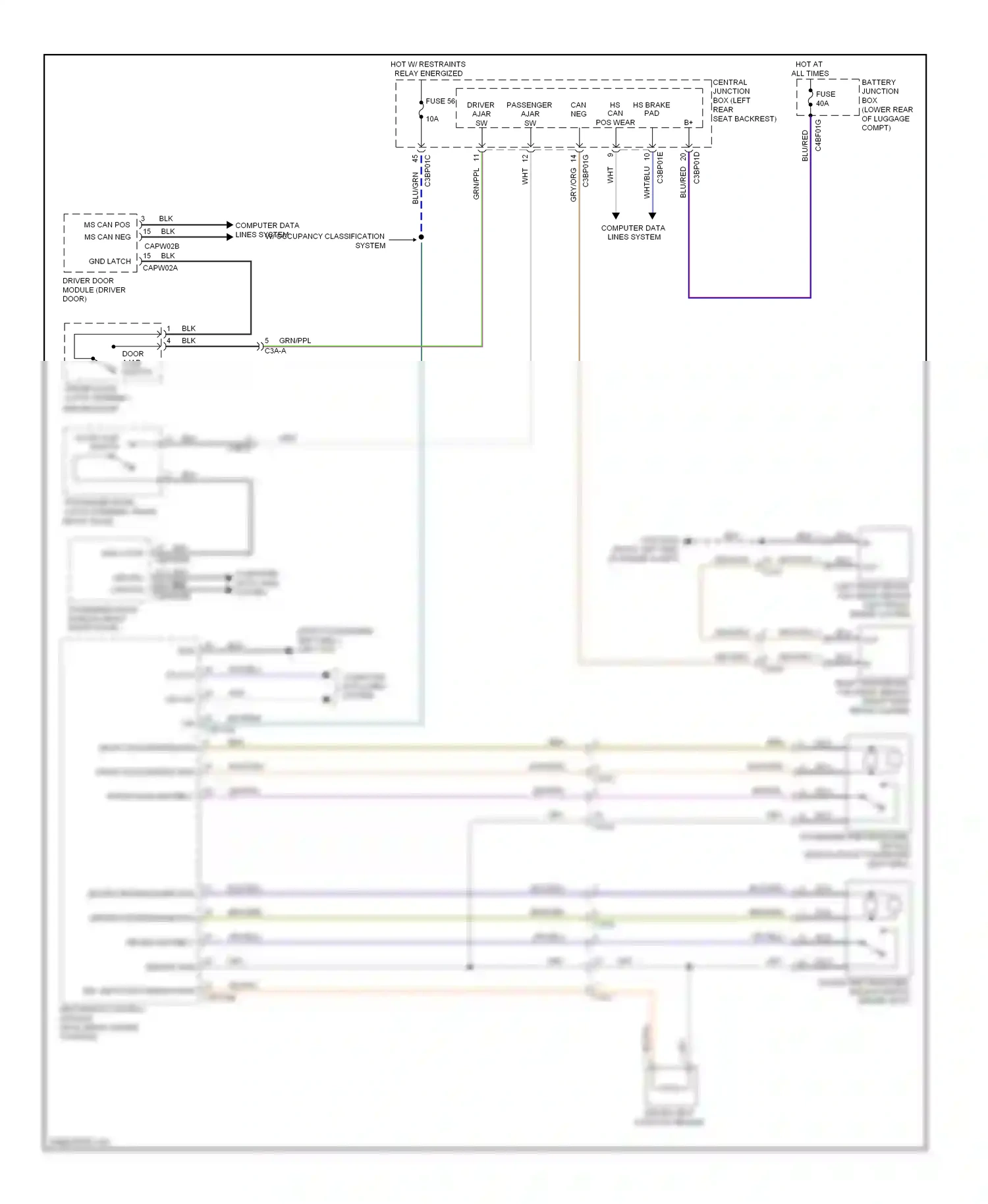 Jaguar XJ X351 (2009-2015) computer data lines system wiring diagram  (73 of 82)