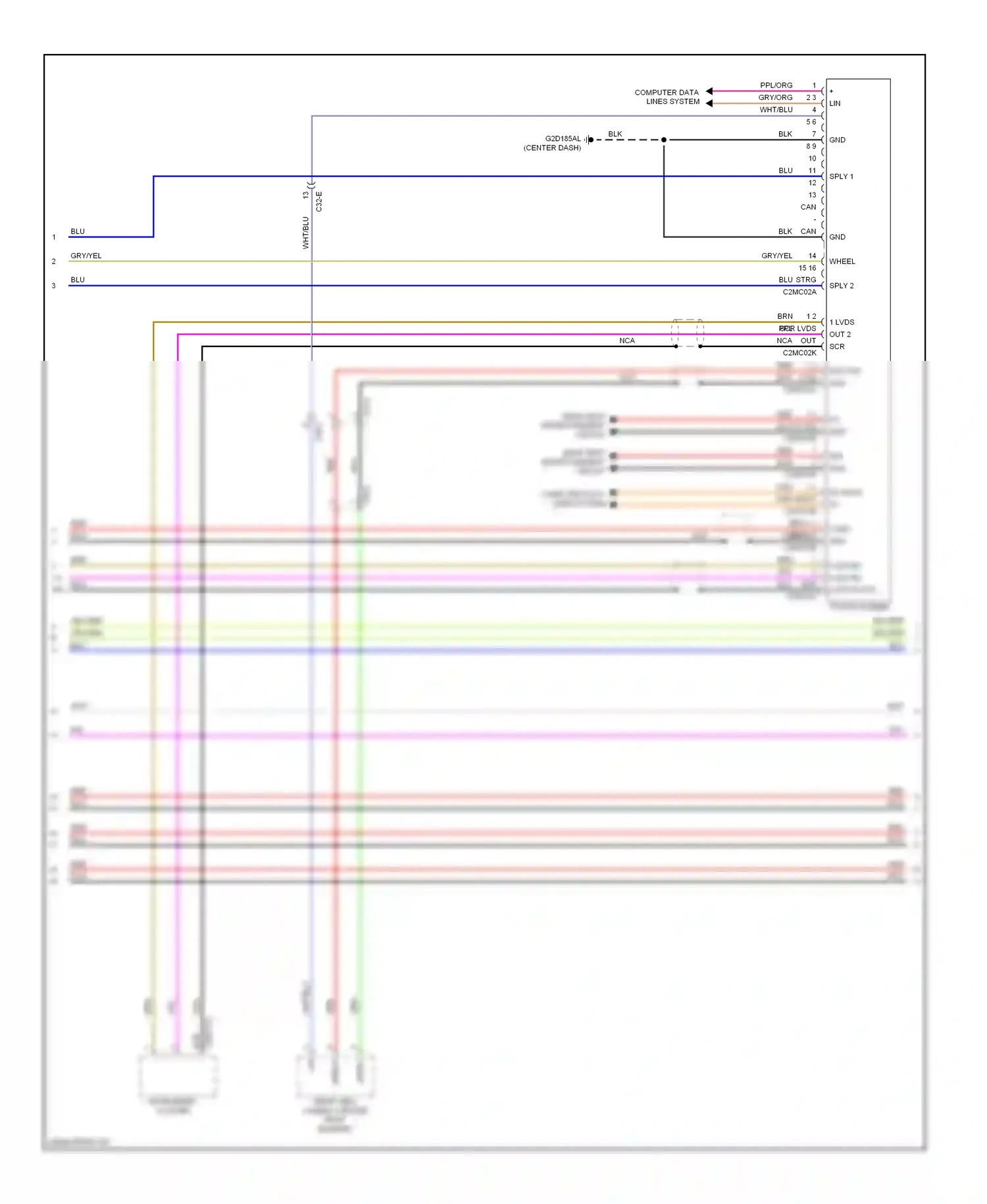 Jaguar XJ X351 (2009-2015) computer data lines system wiring diagram  (62 of 82)
