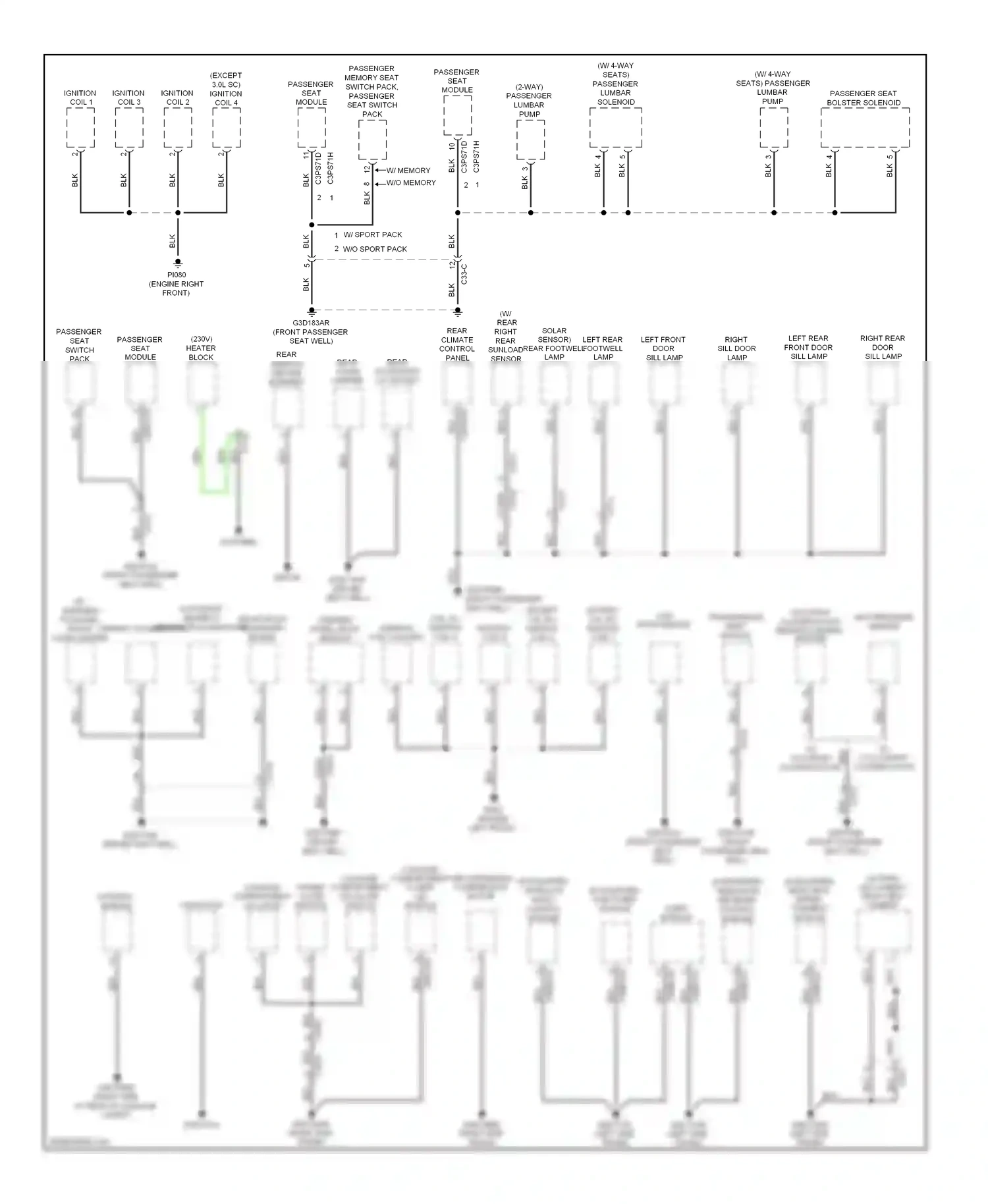 Jaguar XJ X351 (2009-2015) (engine left front) wiring diagram  (1 of 1)