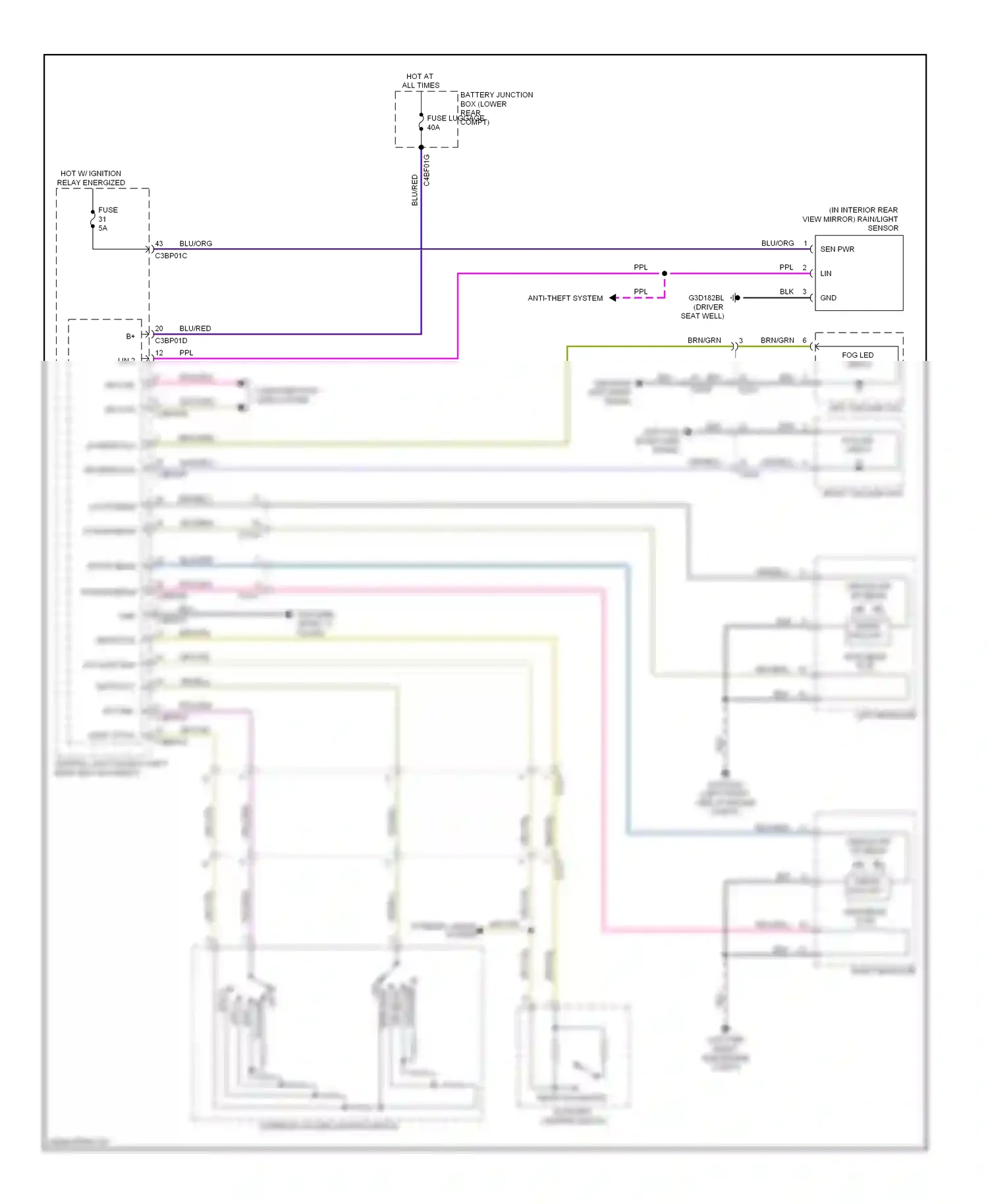 Jaguar XJ X351 (2009-2015) exit 3 wiring diagram  (1 of 2)