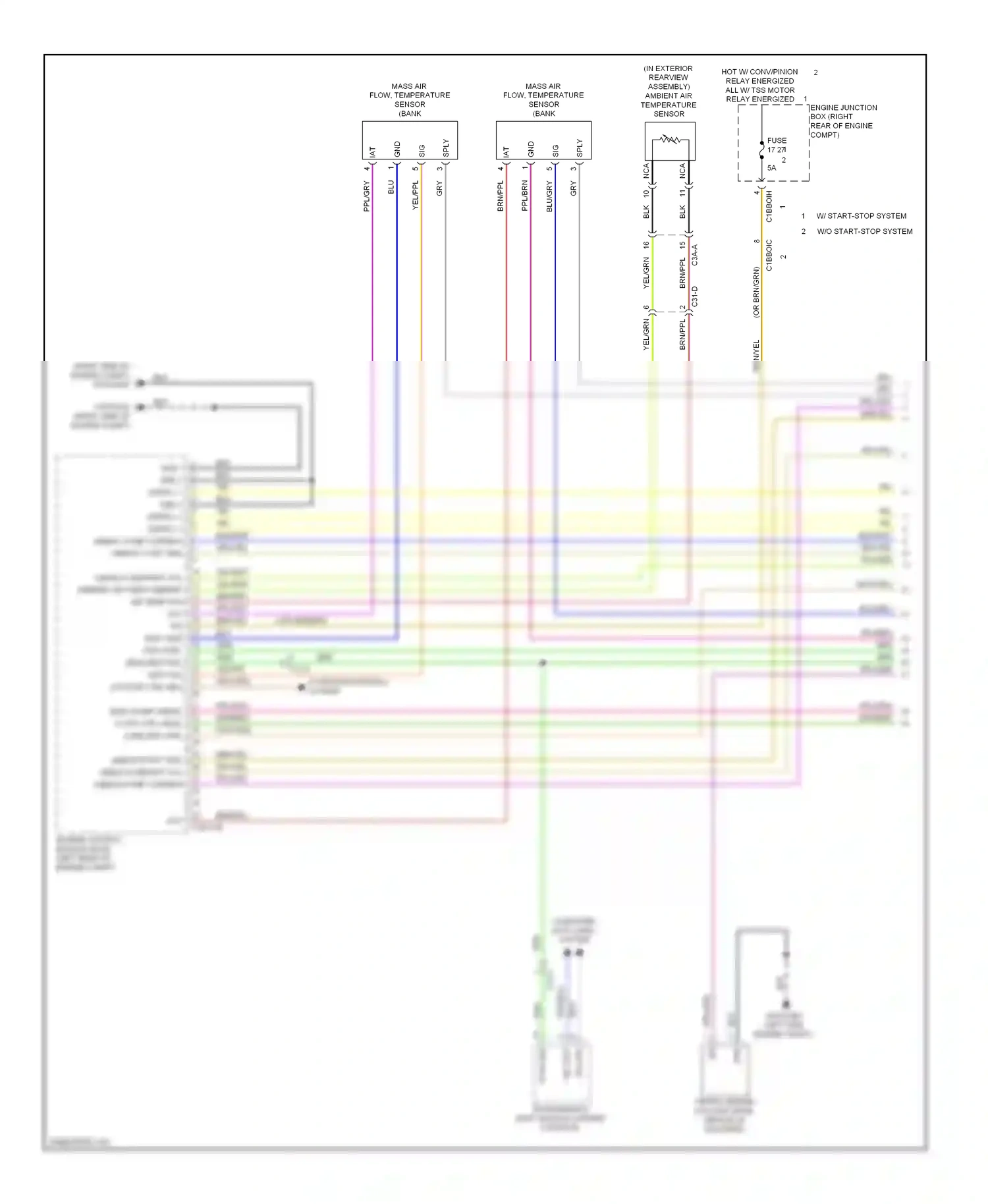 Jaguar XJ X351 (2009-2015) (left side engine compt) wiring diagram  (8 of 10)