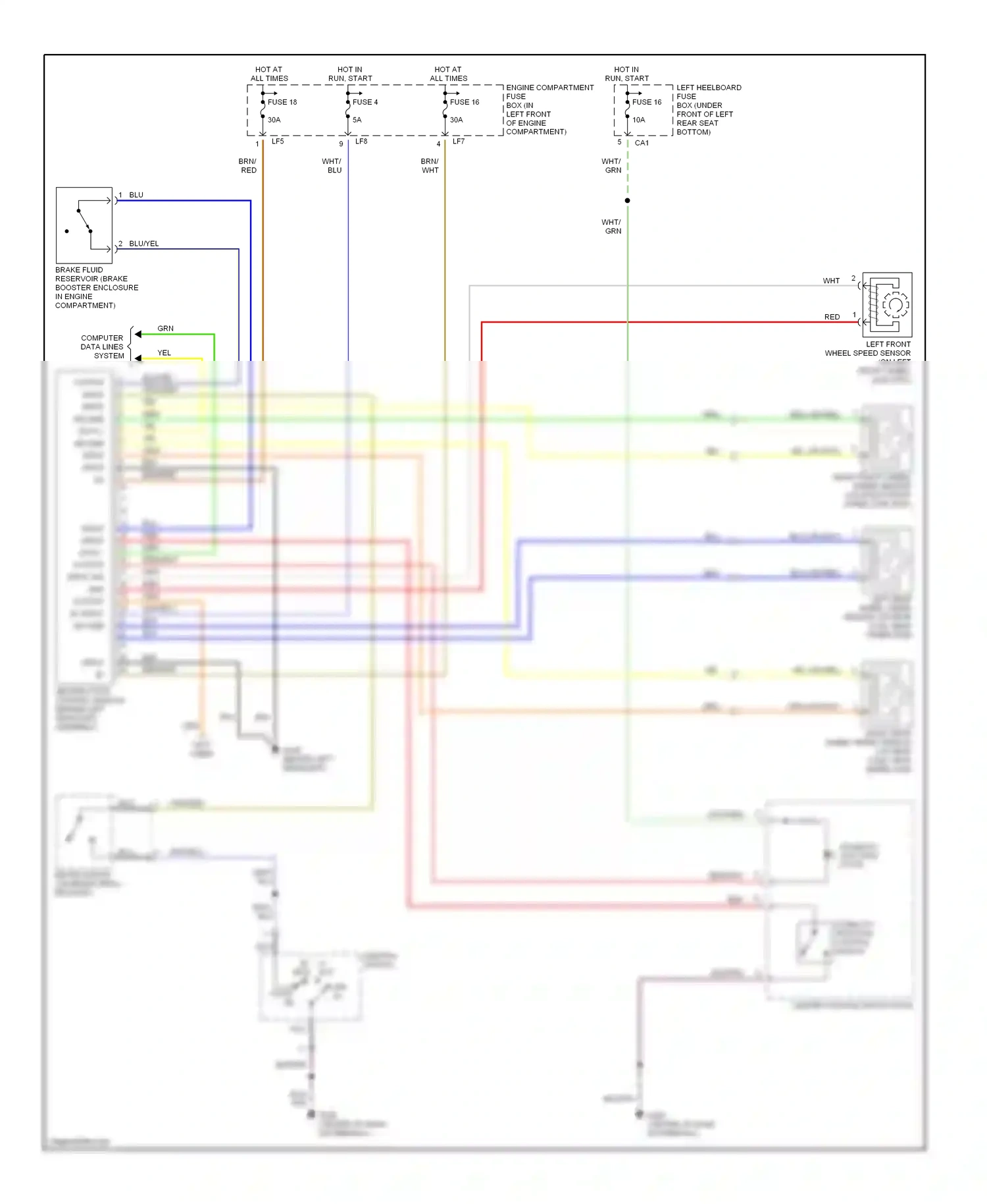 Jaguar XJR II (1994-2003) computer data lines system wiring diagram  (1 of 33)