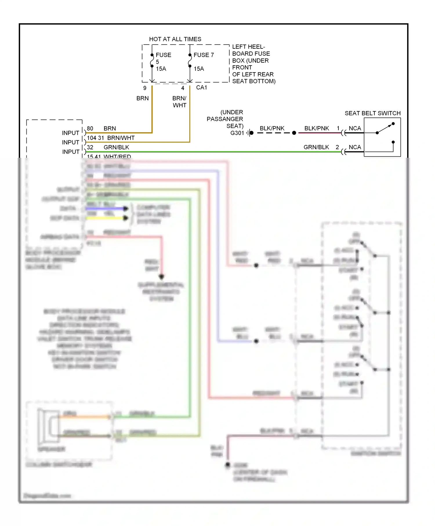 Jaguar XJR II (1994-2003) computer data lines system wiring diagram  (33 of 33)