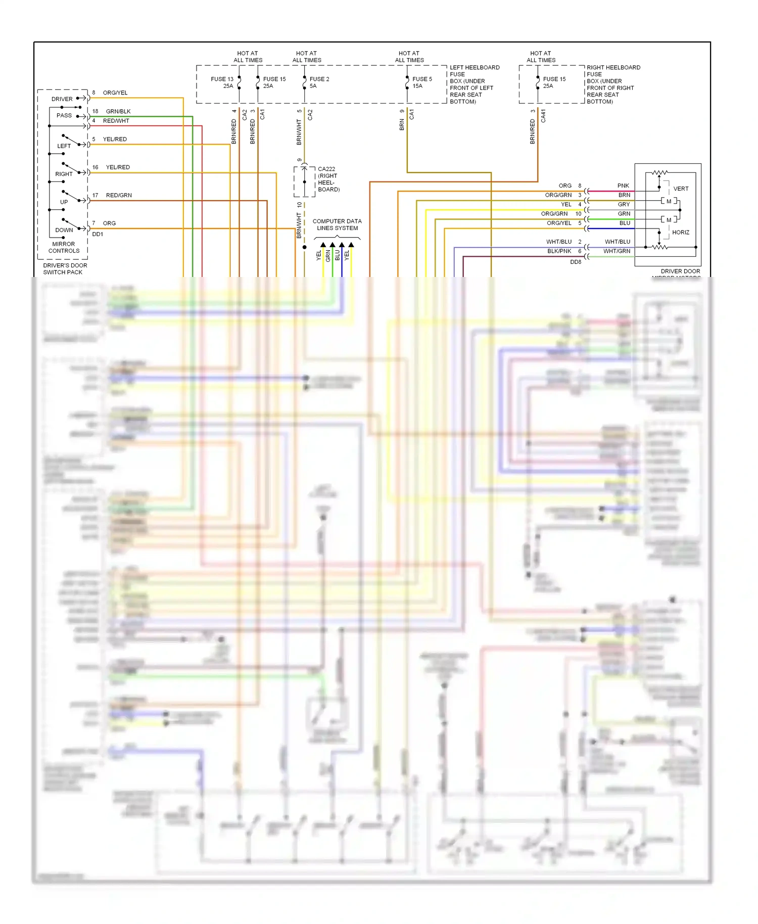 Jaguar XJR II (1994-2003) computer data lines system wiring diagram  (14 of 33)