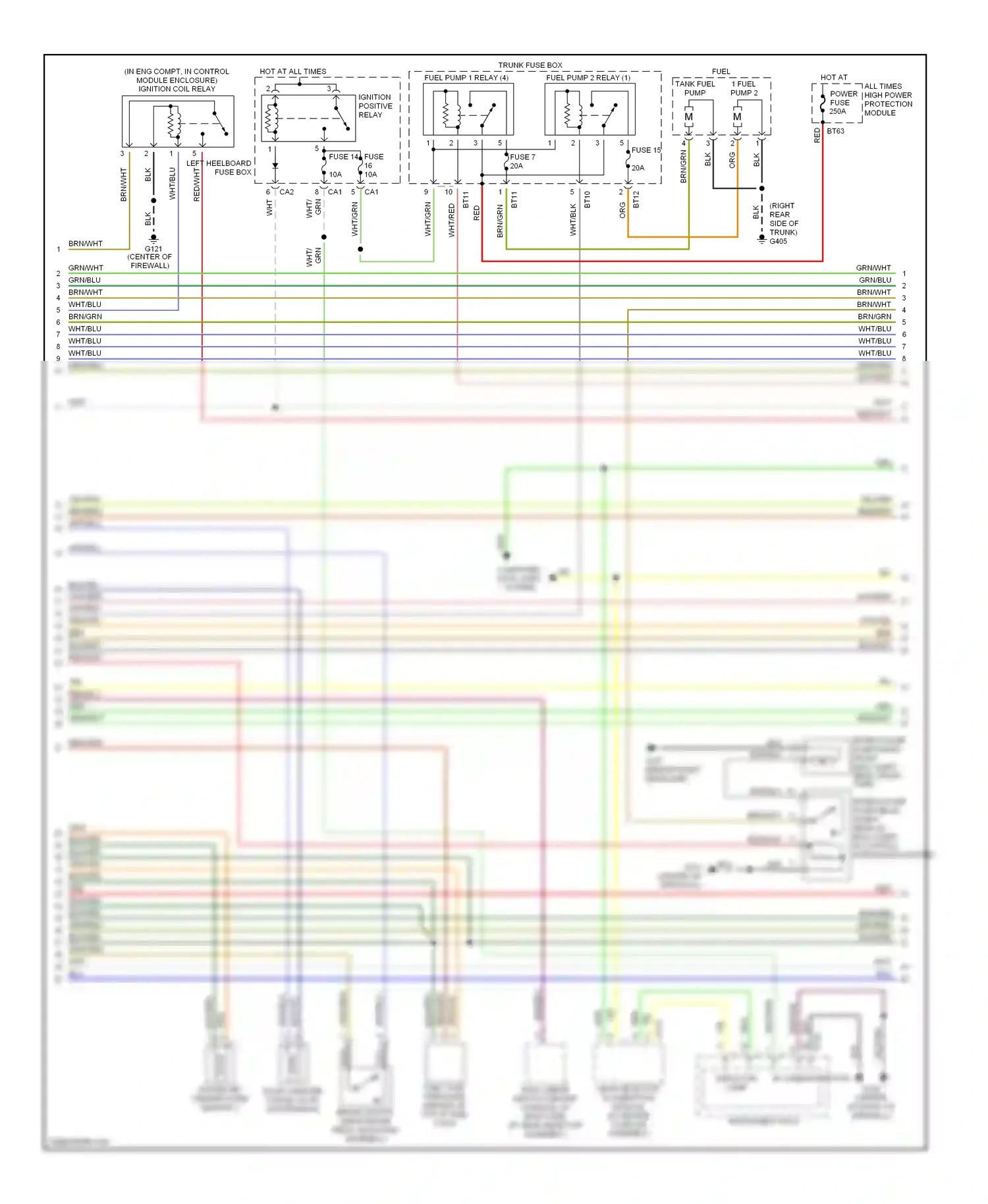 Jaguar XJR II (1994-2003) computer data lines system wiring diagram  (9 of 33)
