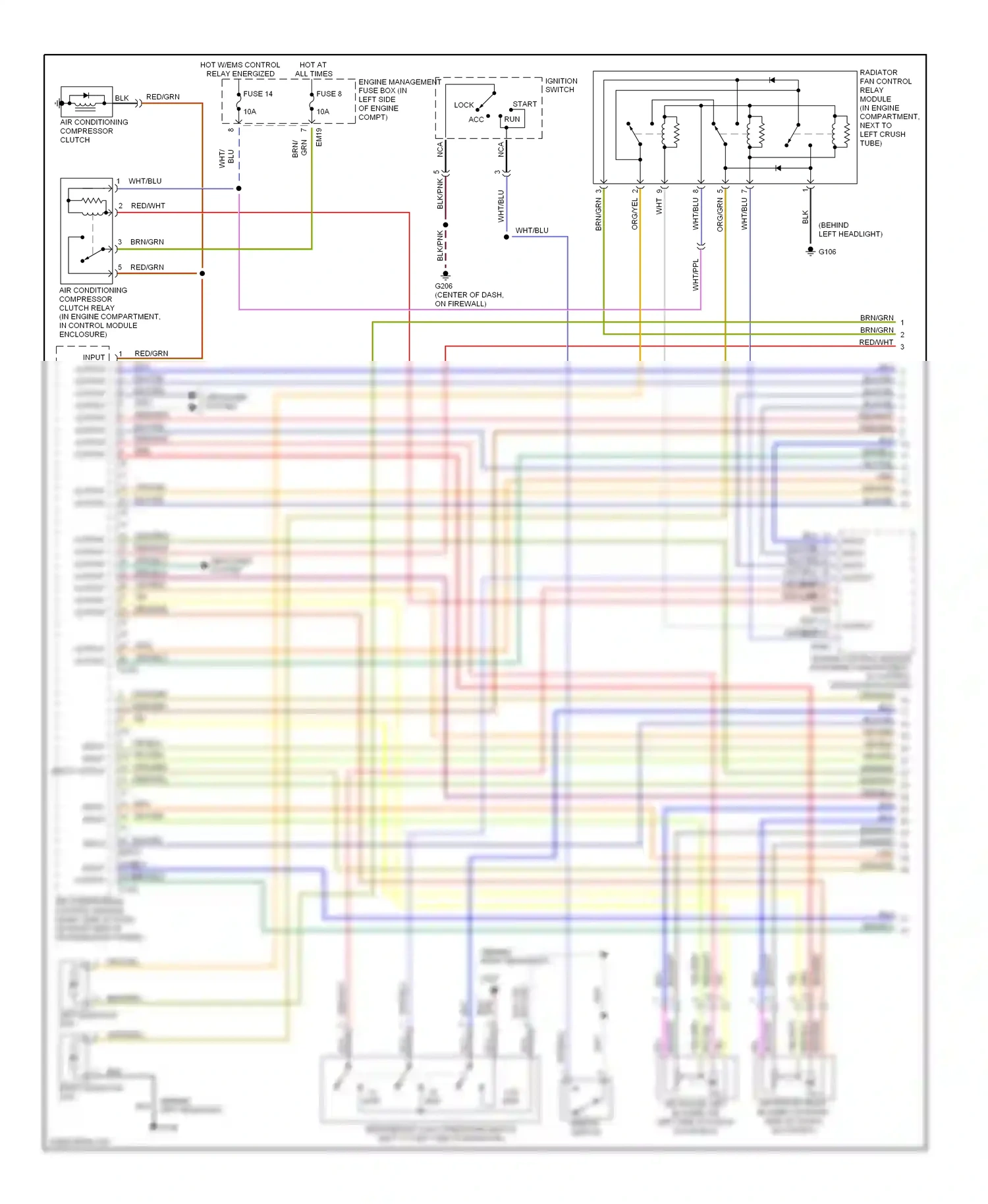 Jaguar XJR II (1994-2003) input input wiring diagram  (1 of 3)