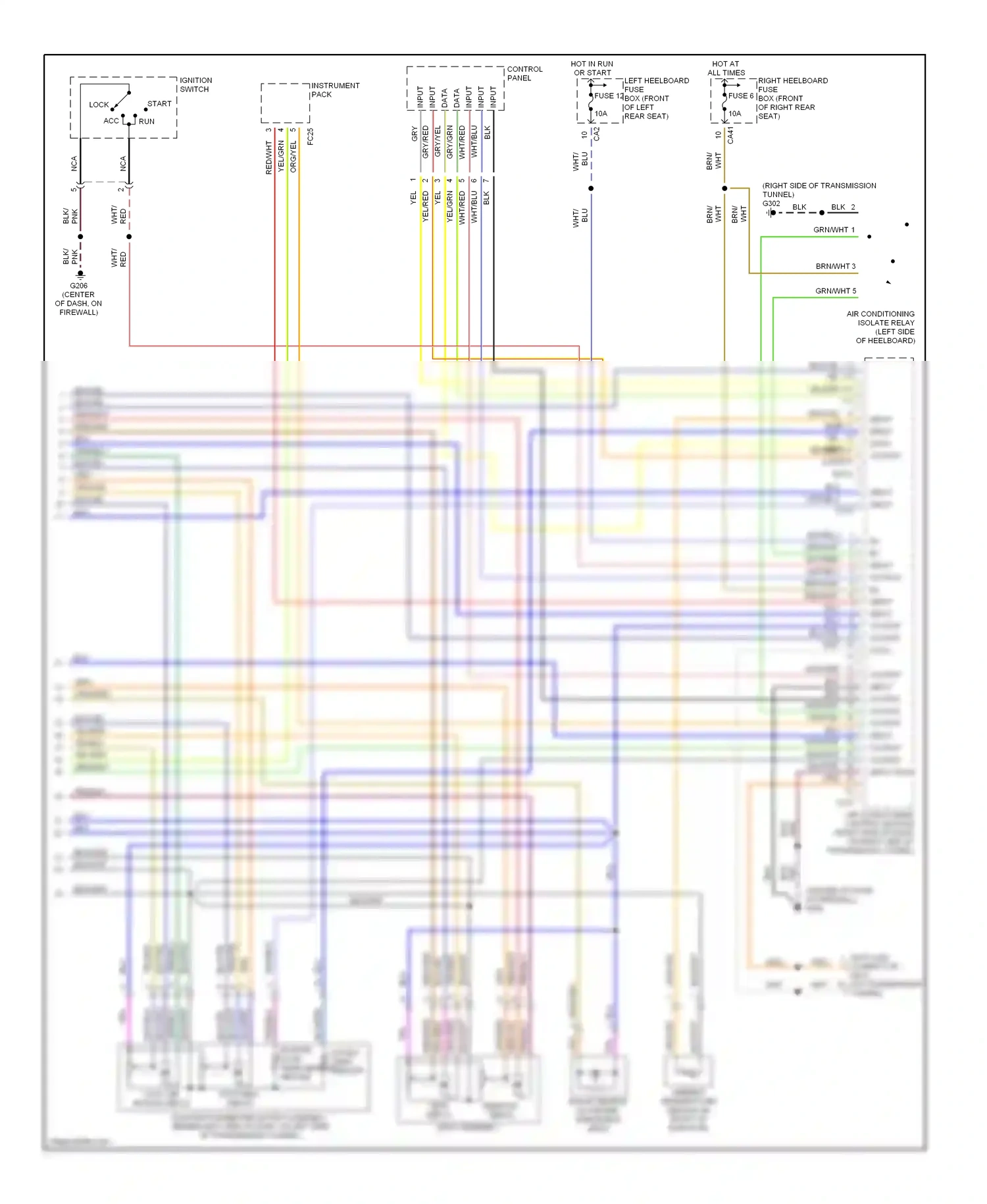 Jaguar XJR II (1994-2003) input input wiring diagram  (2 of 3)