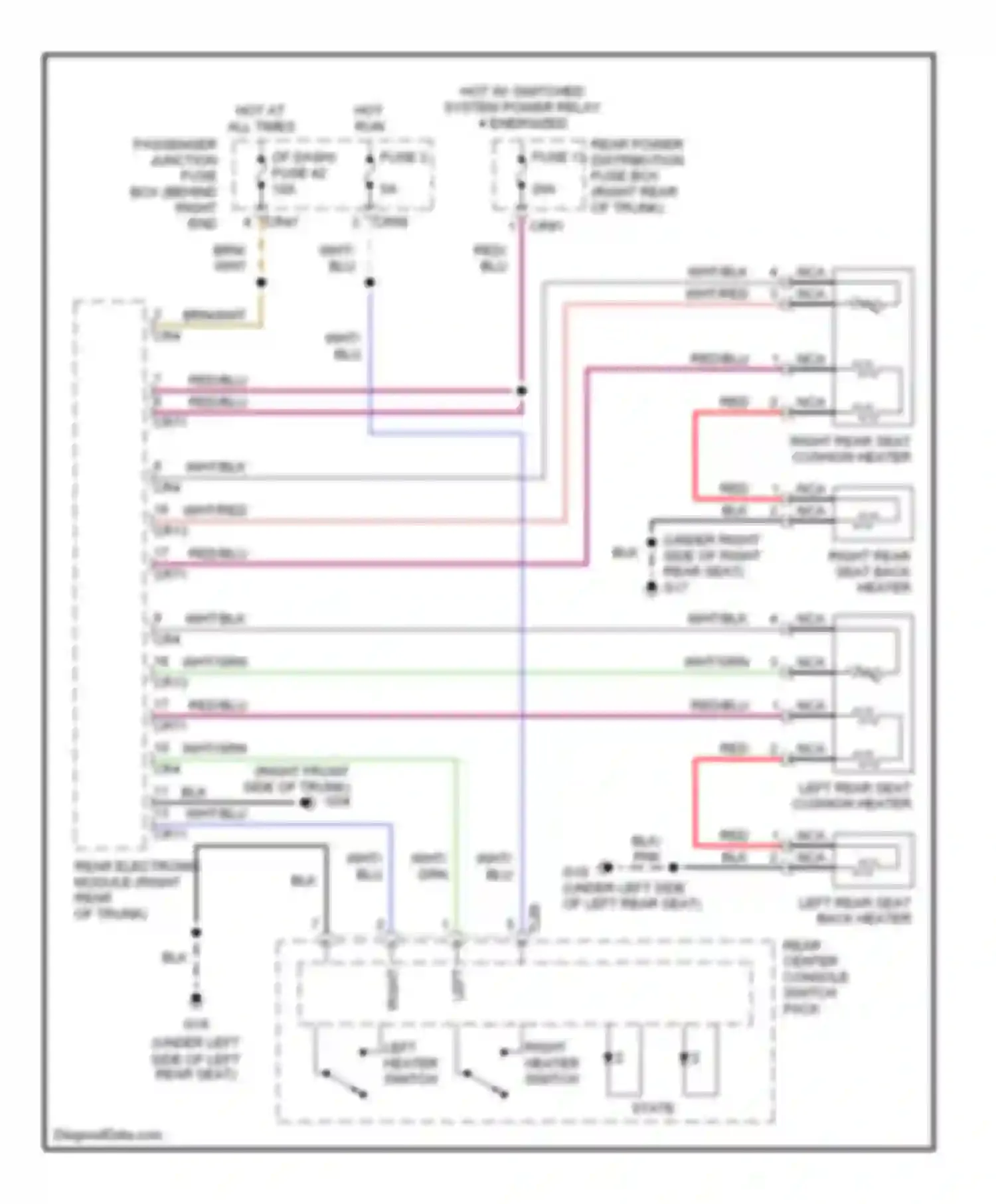XJR Jaguar III (2003-2009): Rear heated seats circuit