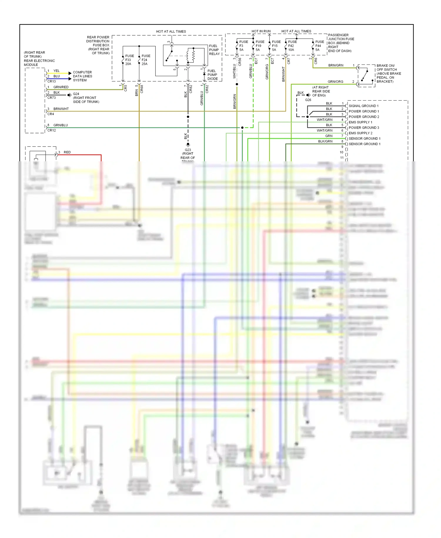 Jaguar XJR III (2003-2009) computer data lines system wiring diagram  (10 of 39)