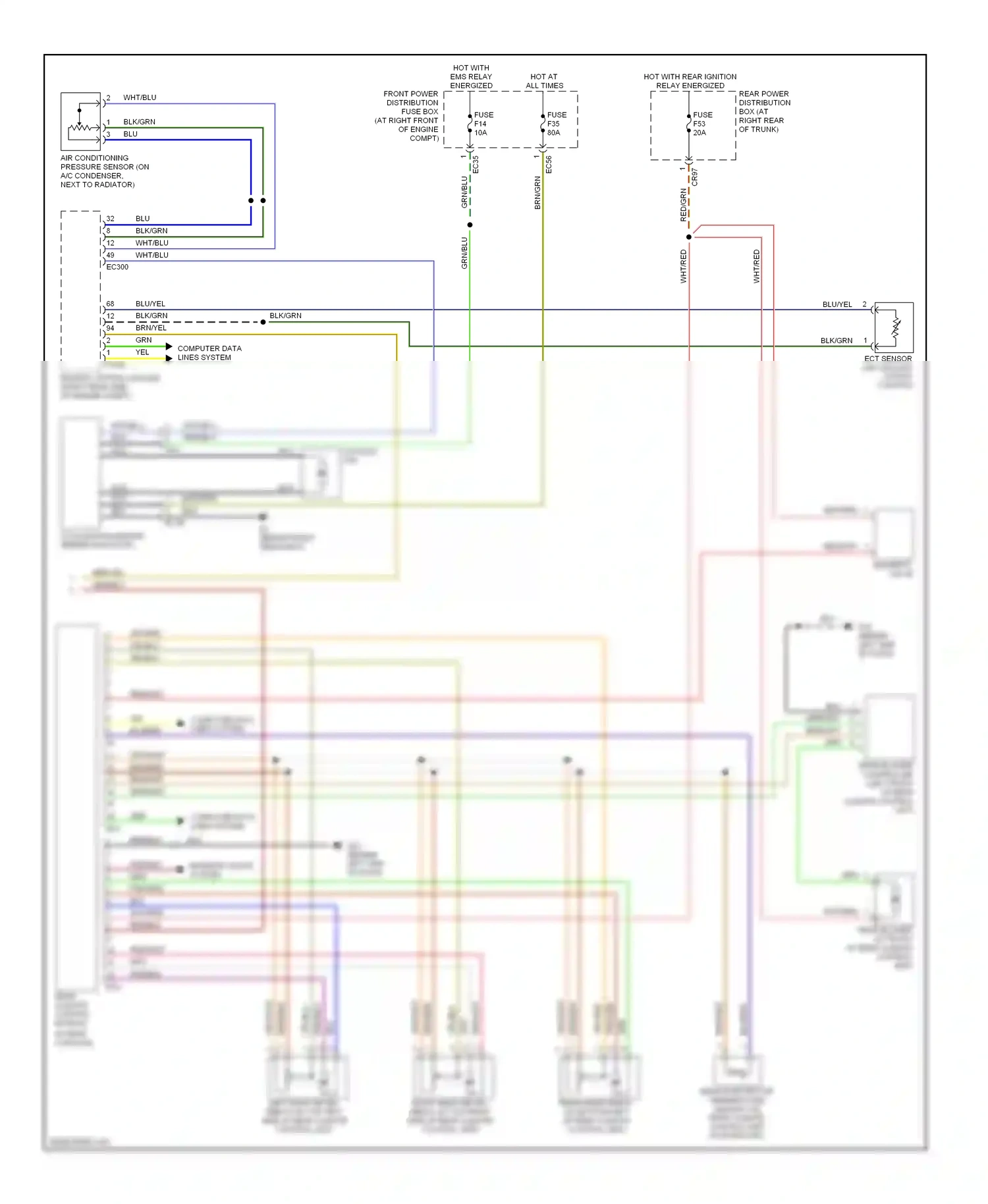 Jaguar XJR III (2003-2009) computer data lines system wiring diagram  (5 of 39)