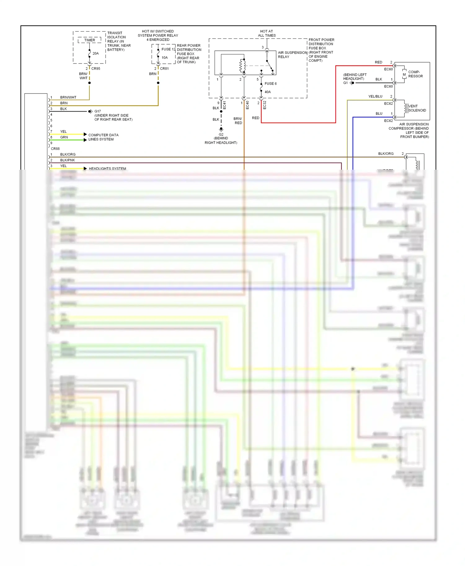Jaguar XJR III (2003-2009) computer data lines system wiring diagram  (8 of 39)