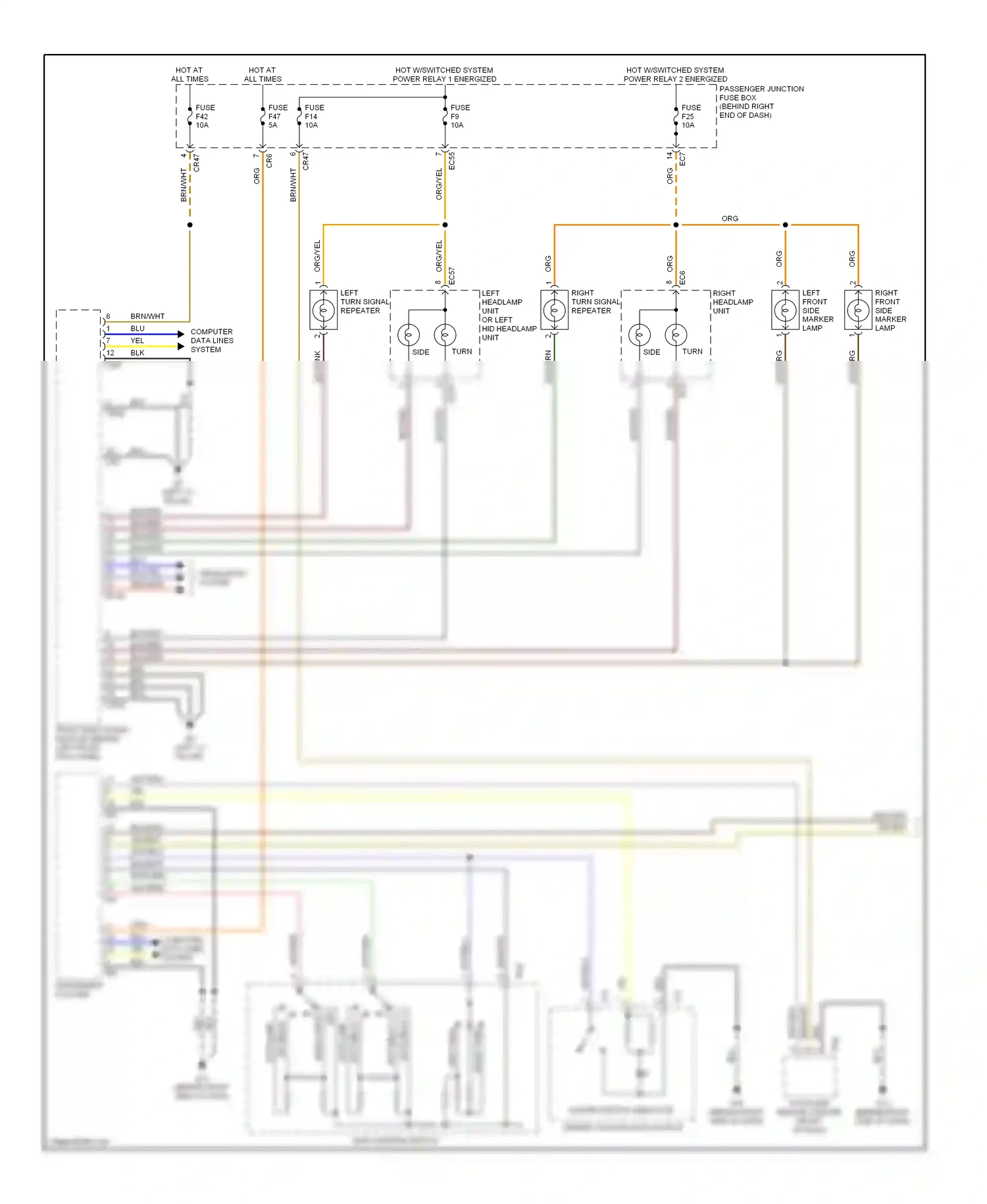Jaguar XJR III (2003-2009) computer data lines system wiring diagram  (14 of 39)