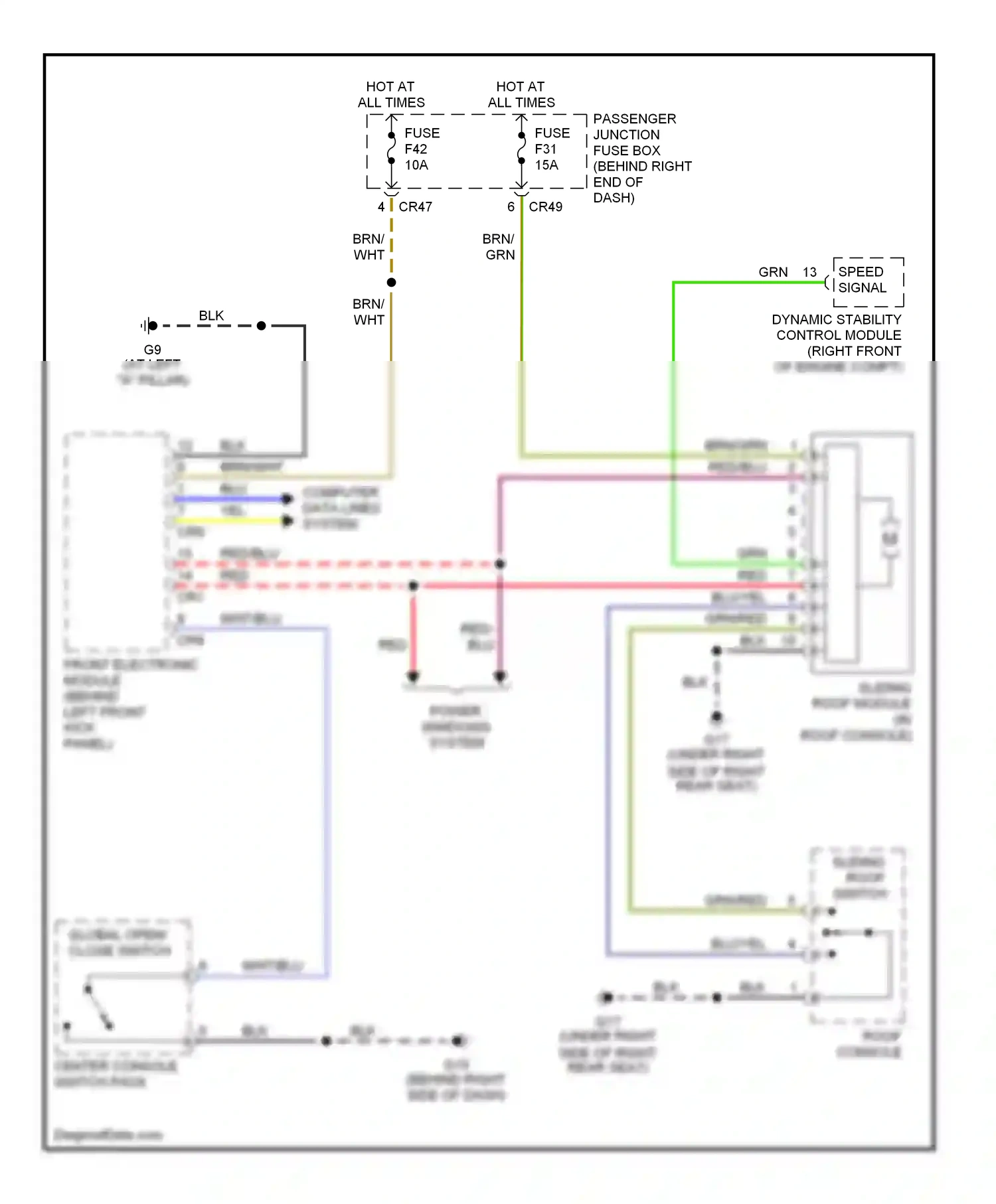 Jaguar XJR III (2003-2009) computer data lines system wiring diagram  (28 of 39)