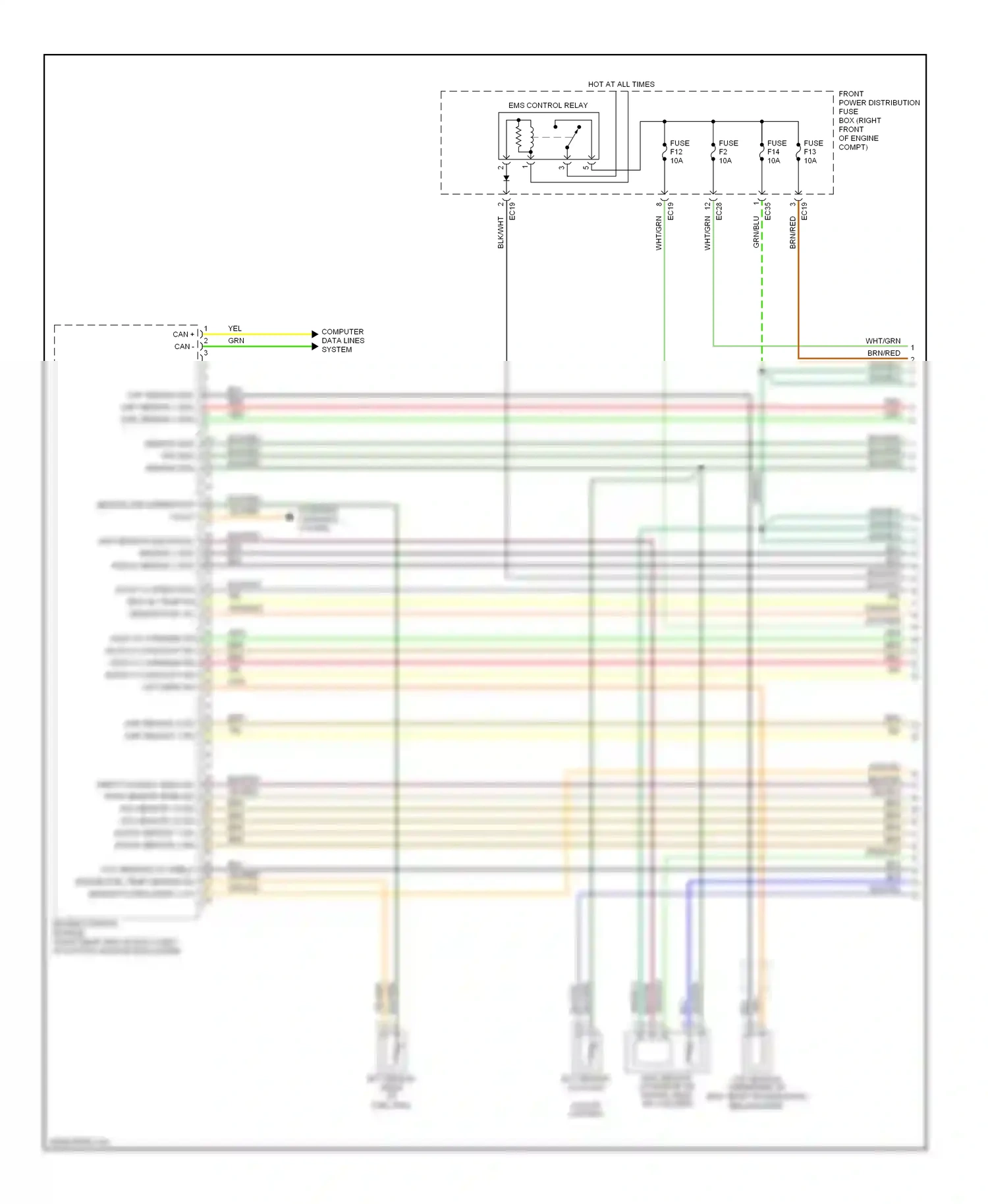 Jaguar XJR III (2003-2009) computer data lines system wiring diagram  (9 of 39)