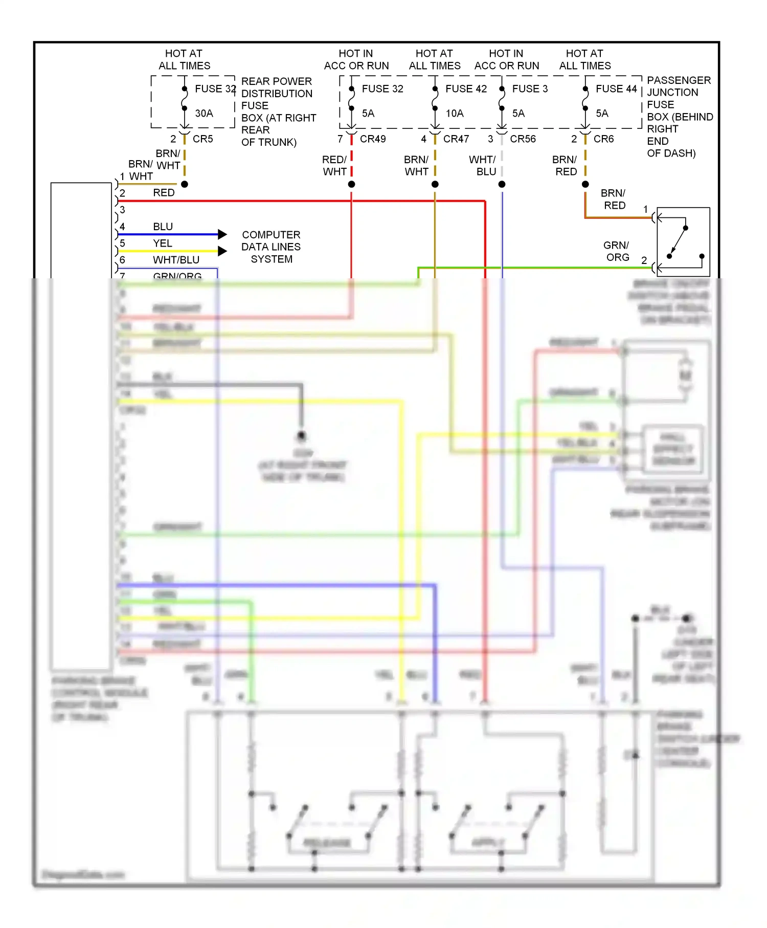 Jaguar XJR III (2003-2009) computer data lines system wiring diagram  (33 of 39)