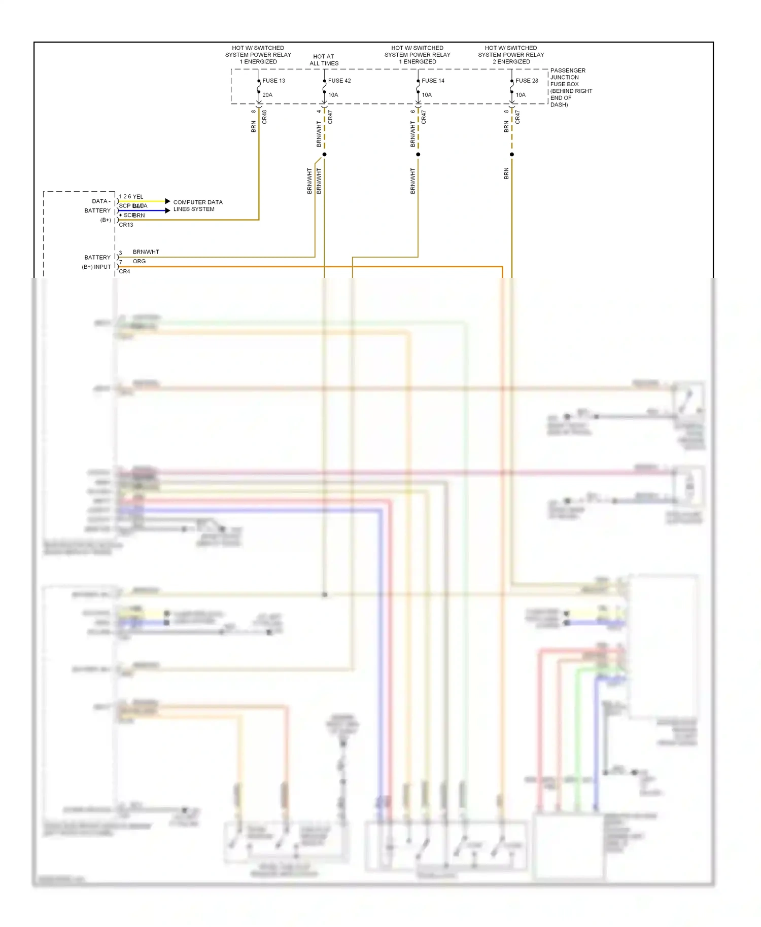 Jaguar XJR III (2003-2009) computer data lines system wiring diagram  (38 of 39)