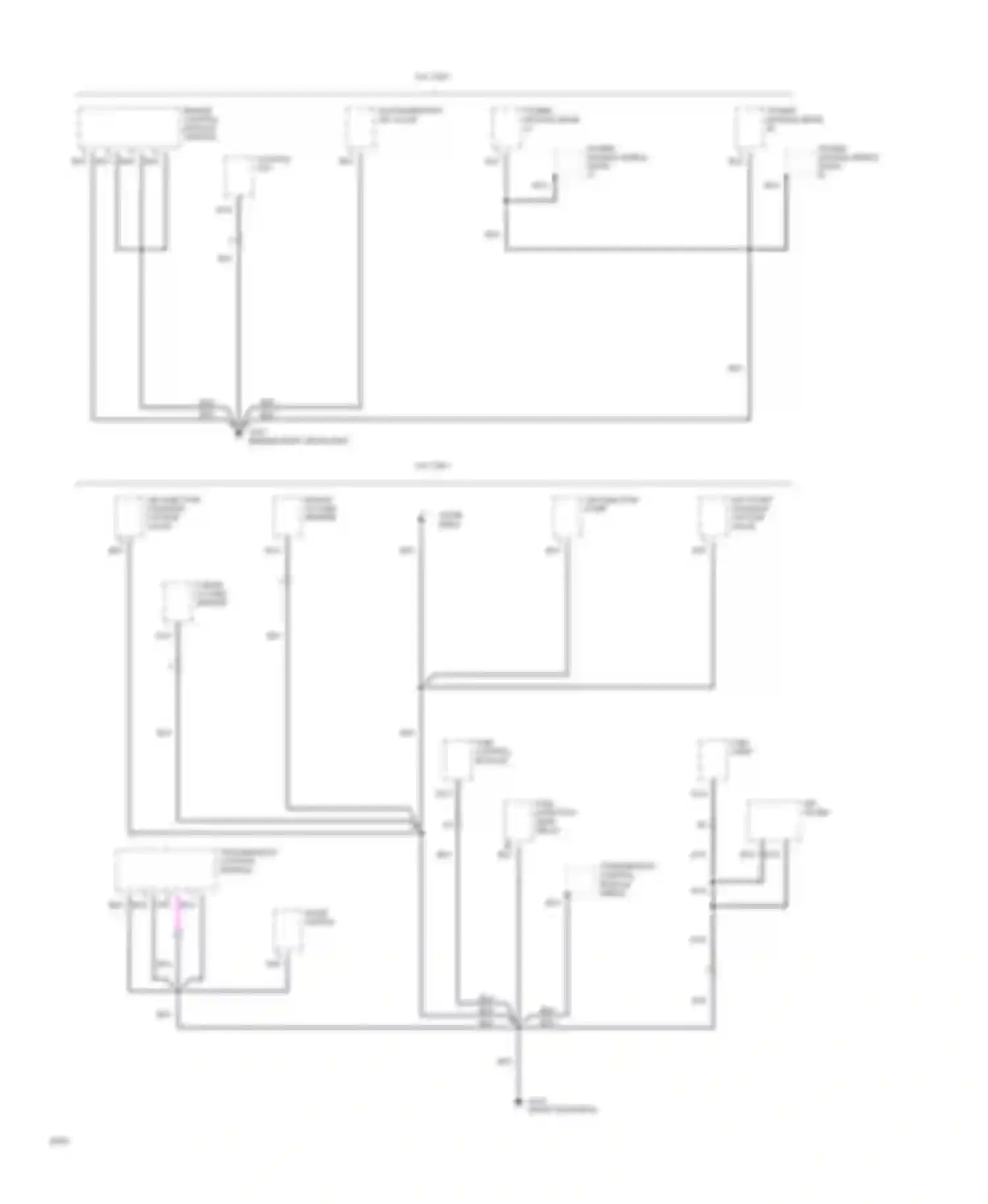 XJS Jaguar Series 3 (1990-1996): Ground distribution circuit (1 of 8)