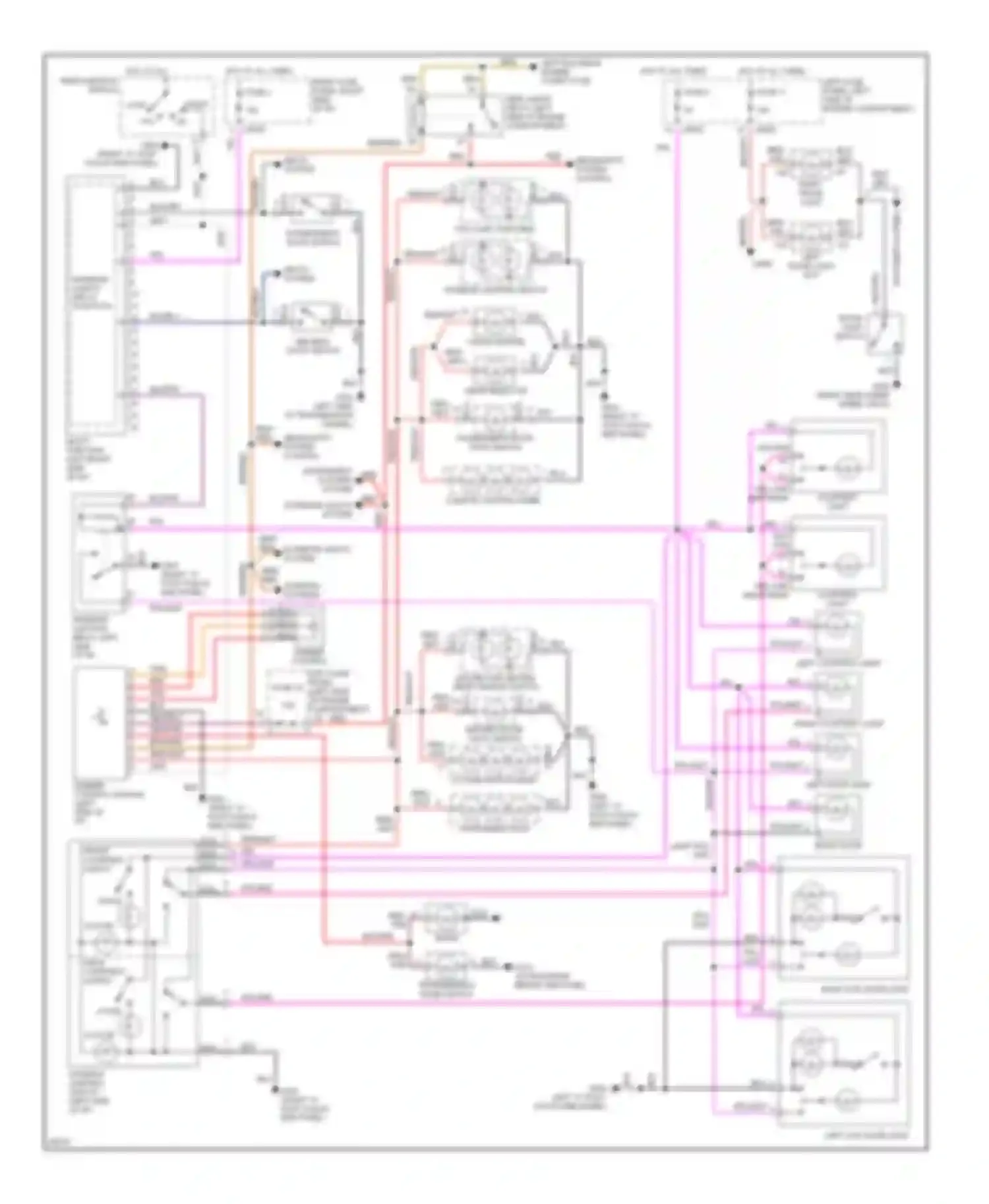 XJS Jaguar Series 3 (1990-1996): Interior light circuit