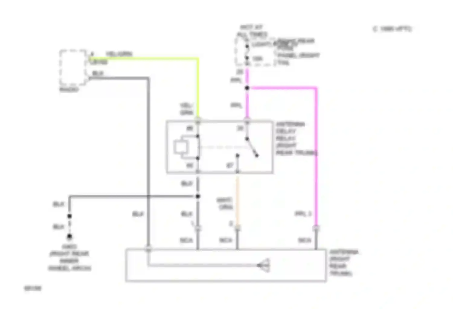 XJS Jaguar Series 3 (1990-1996): 4.0l, power antenna circuit