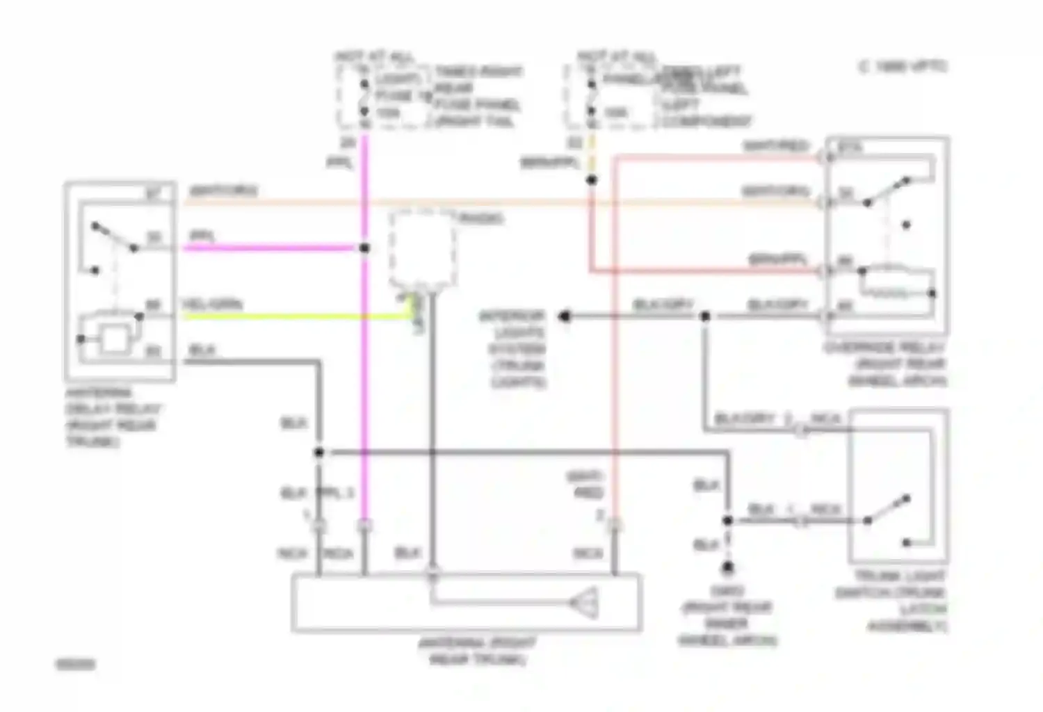 XJS Jaguar Series 3 (1990-1996): 6.0l, power antenna circuit, up to vin 190528
