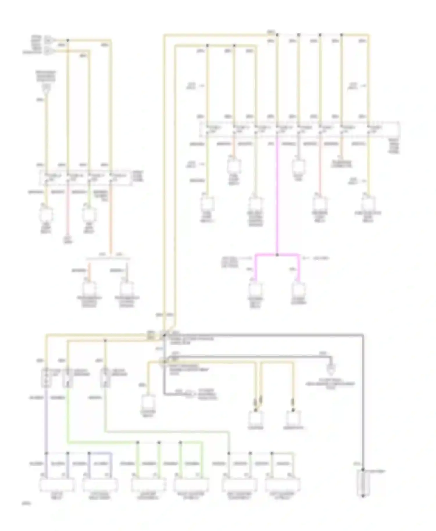 XJS Jaguar Series 3 (1990-1996): Power distribution circuit (1 of 5)