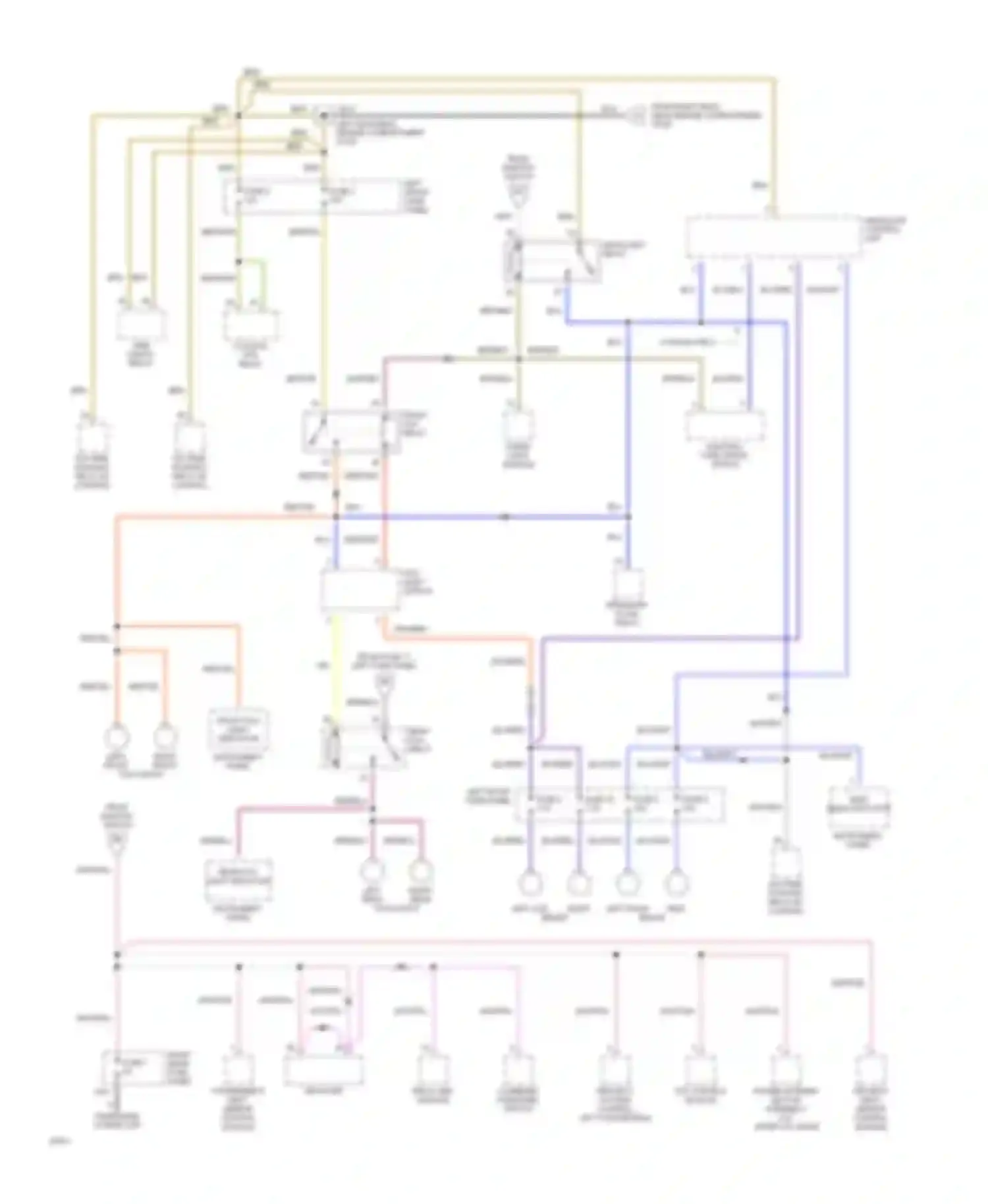 XJS Jaguar Series 3 (1990-1996): Power distribution circuit (2 of 5)