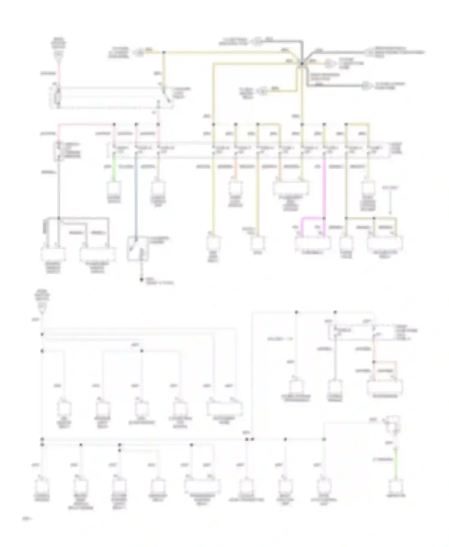 XJS Jaguar Series 3 (1990-1996): Power distribution circuit (3 of 5)