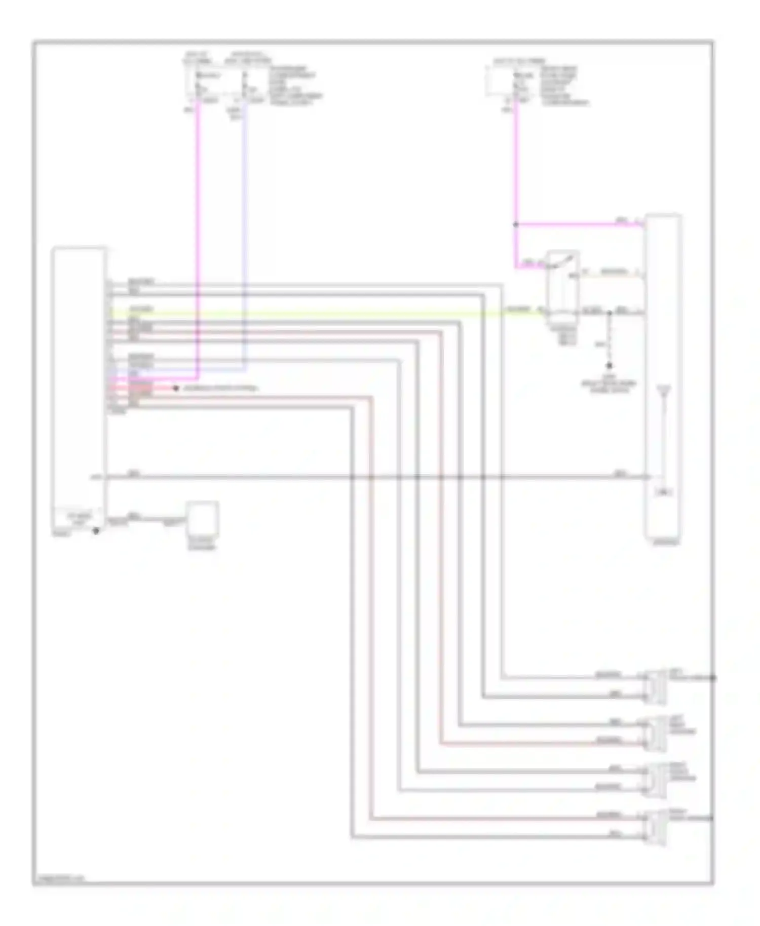 Wiring diagram left rear speaker for Jaguar XJS Series 3 (1990-1996) (1 of 3)