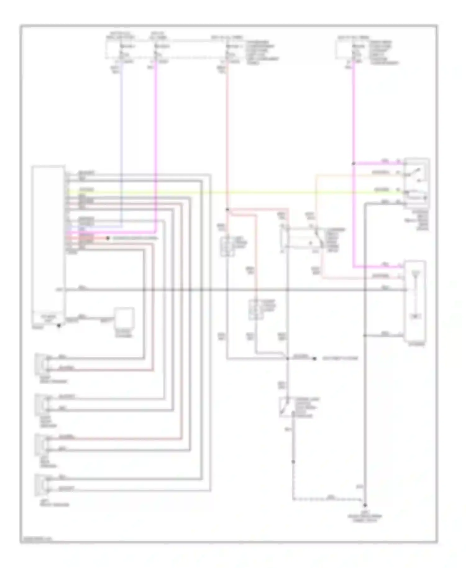 Wiring diagram right rear speaker for Jaguar XJS Series 3 (1990-1996) (3 of 3)