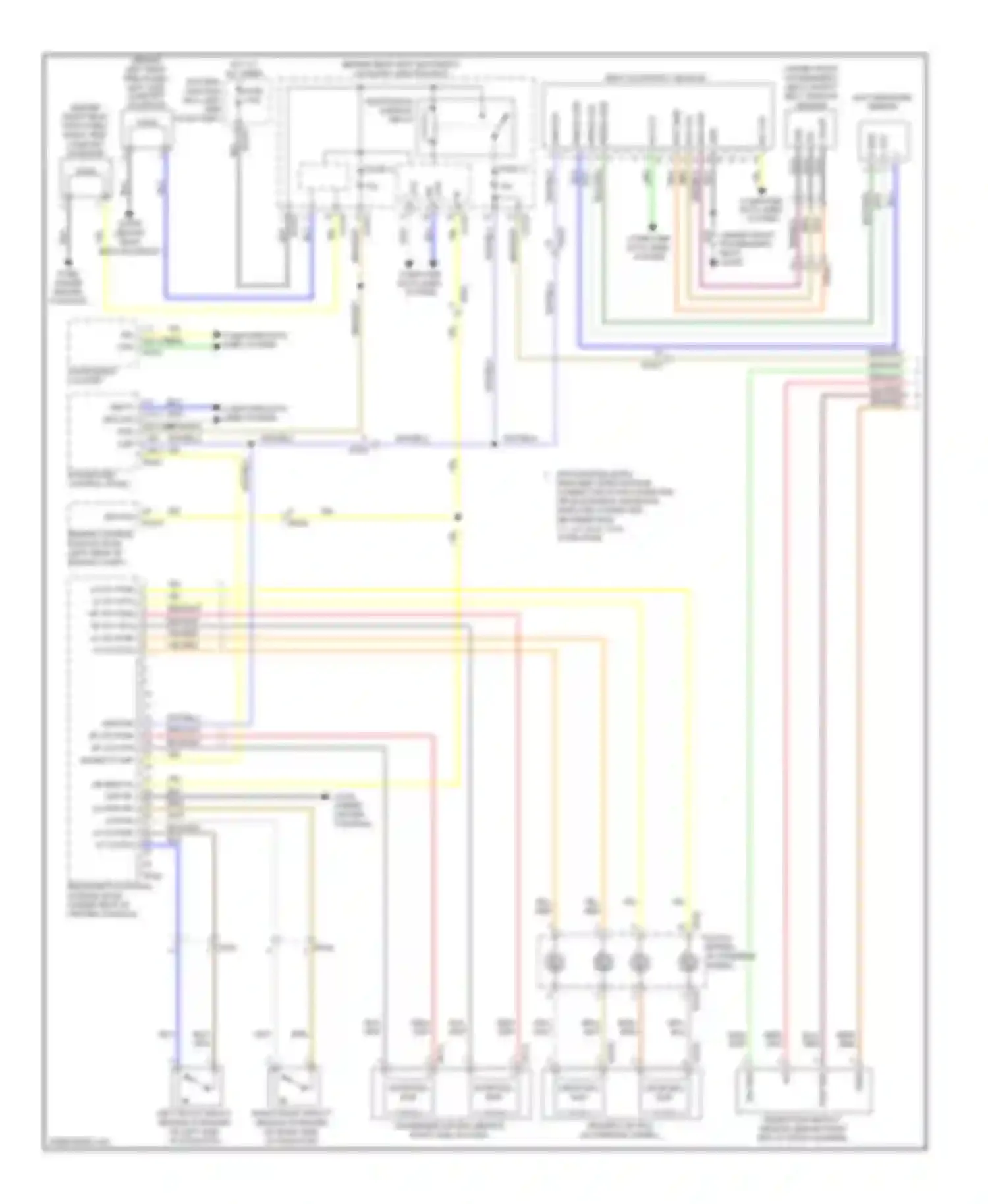 XK Jaguar II facelift 2 (2011-2014): Supplemental restraints circuit (1 of 2)