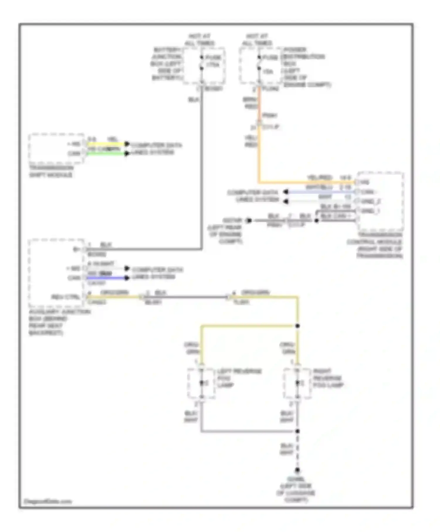 Wiring diagram 8 16 ms can + ms can - for Jaguar XK II facelift 2 (2011-2014) (1 of 1)