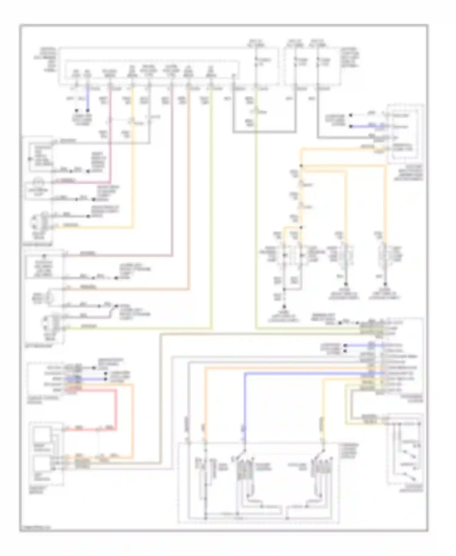 Wiring diagram auxiliary switch pack for Jaguar XK II facelift 2 (2011-2014) (2 of 4)