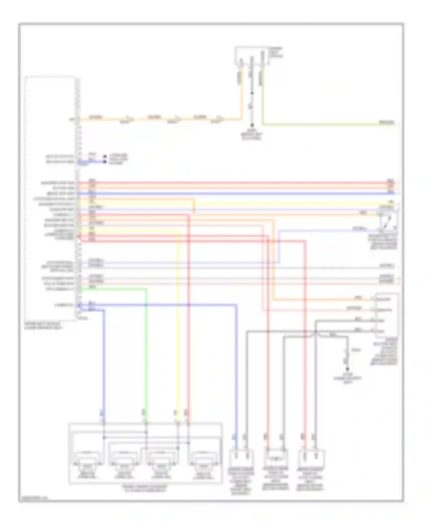 Wiring diagram deflate lower cell for Jaguar XK II facelift 2 (2011-2014) (1 of 2)
