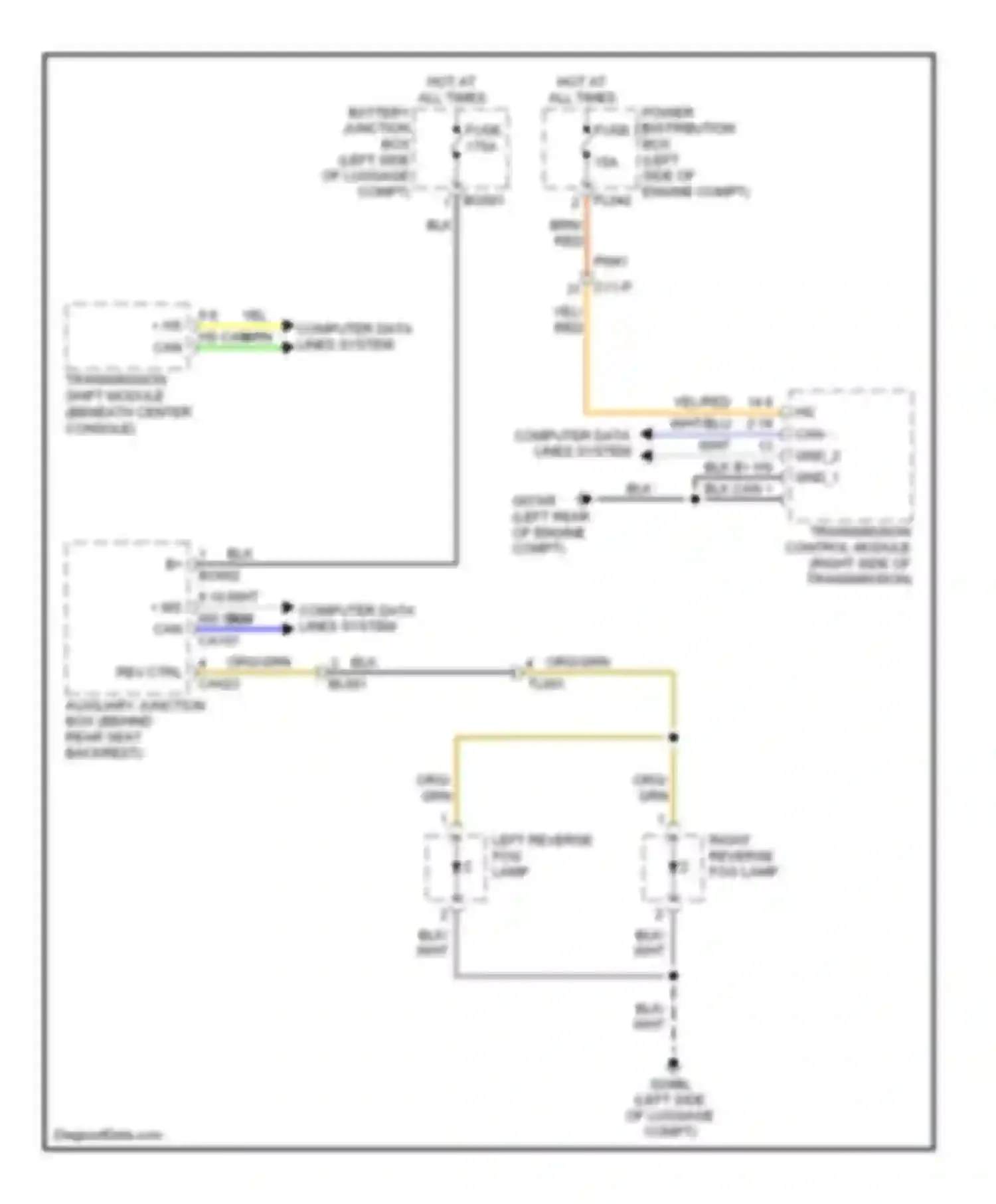 Wiring diagram 5 6 hs can + hs can - for Jaguar XK II facelift (2009-2011) (1 of 1)