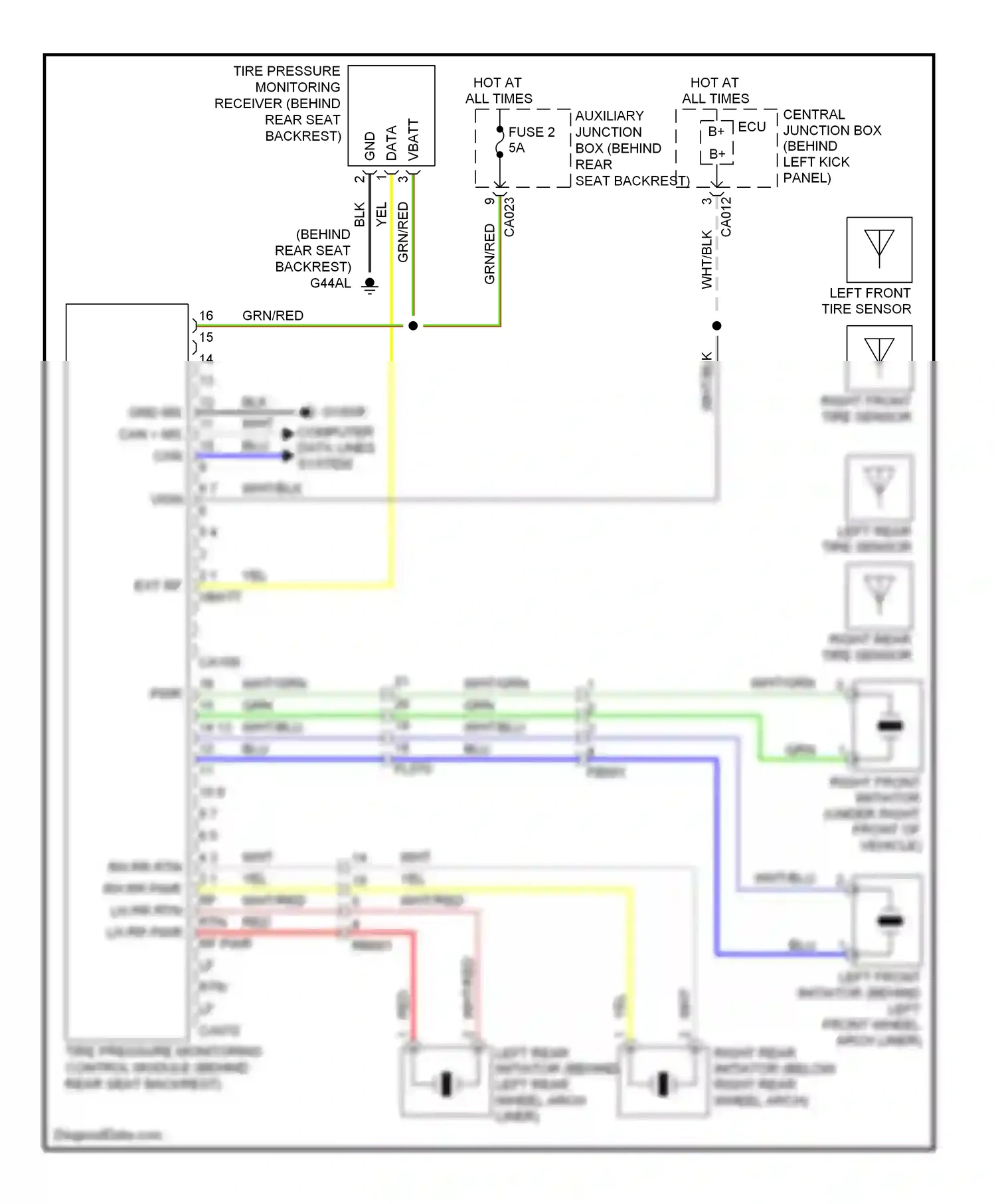 Jaguar XK II facelift (2009-2011) data wiring diagram  (2 of 2)
