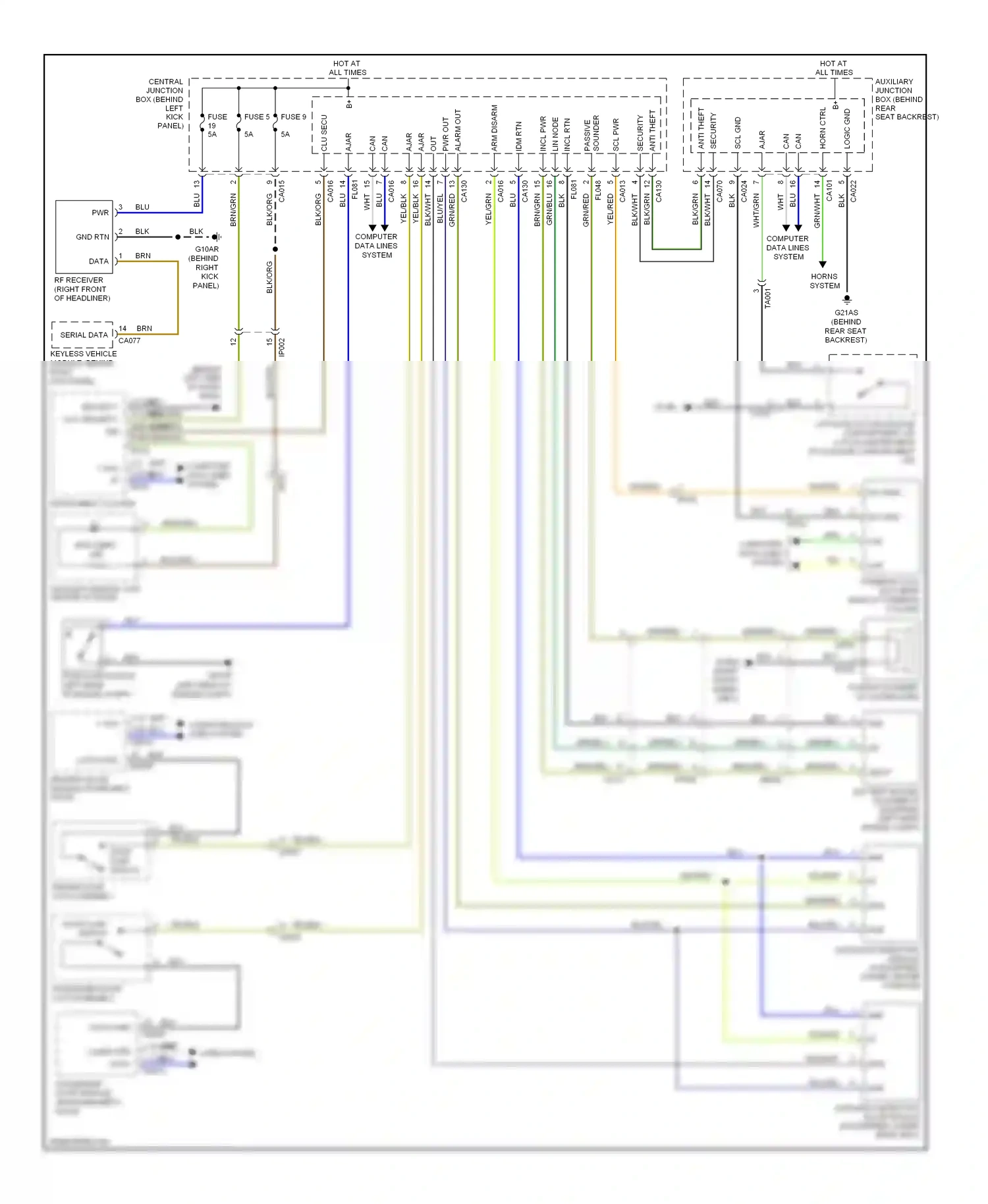 Jaguar XK II facelift (2009-2011) lin node wiring diagram  (1 of 1)