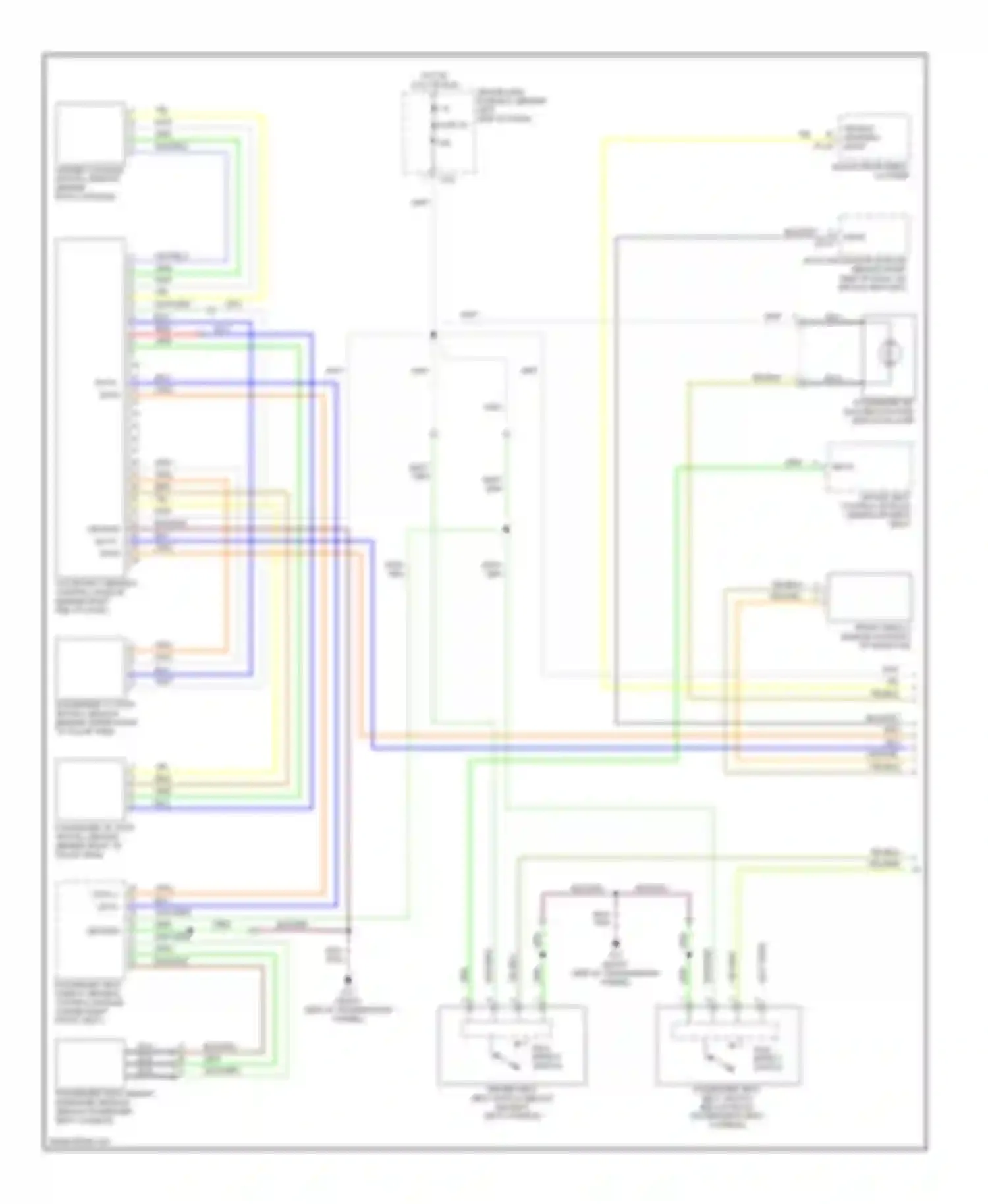 XKR Jaguar I facelift (2004-2006): Supplemental restraints circuit (1 of 2)