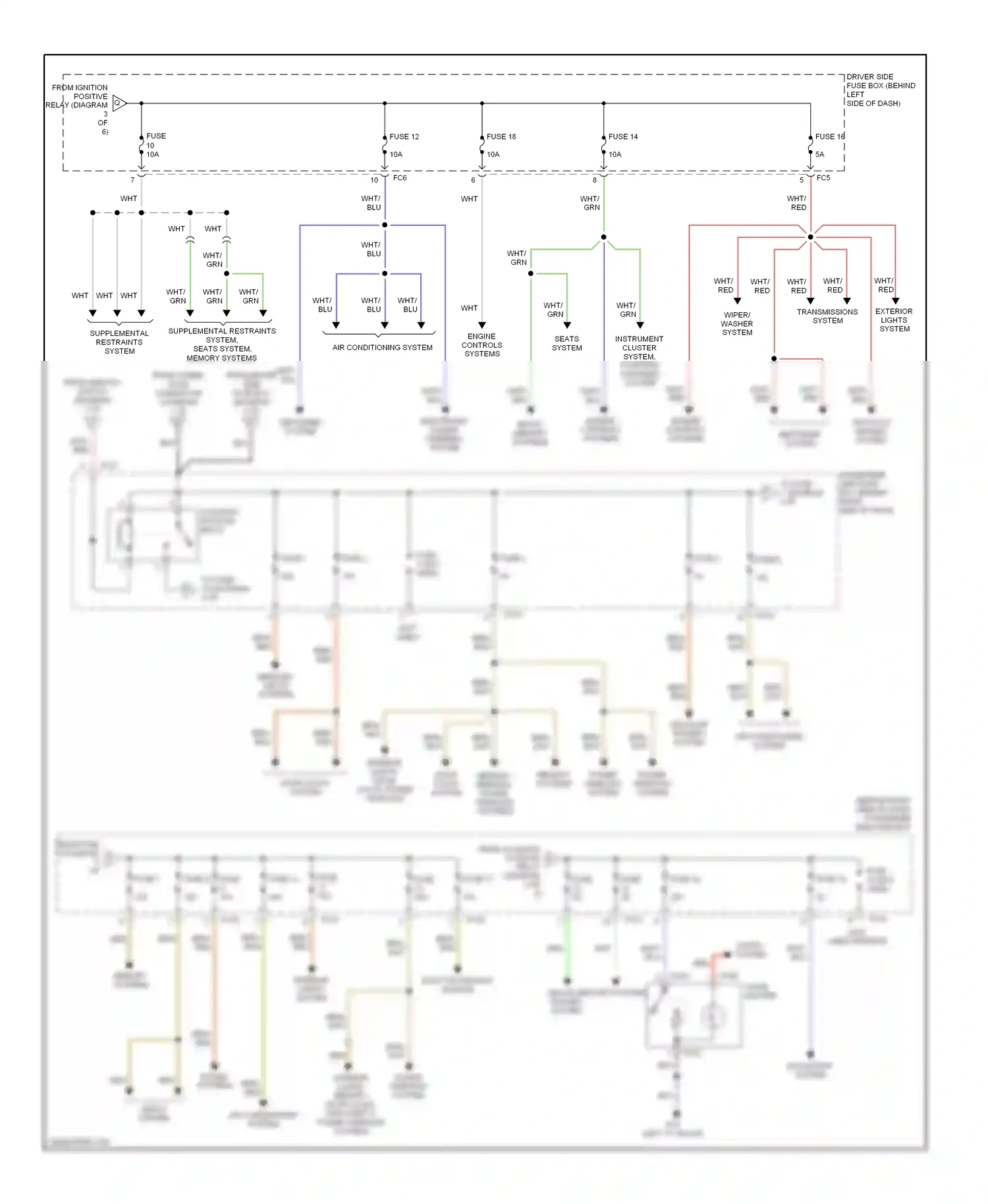 Jaguar XKR I facelift (2004-2006) body processor module wiring diagram  (2 of 2)