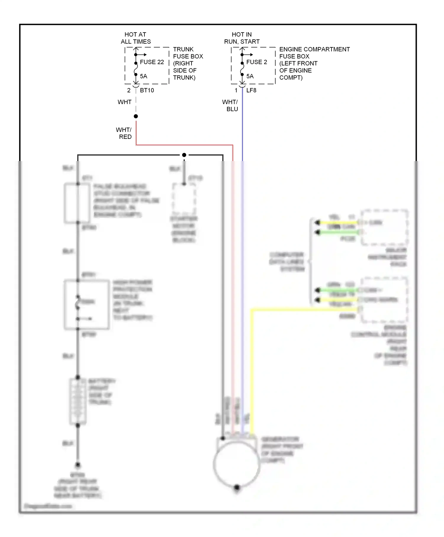 Jaguar XKR I facelift (2004-2006) computer data lines system wiring diagram  (23 of 32)