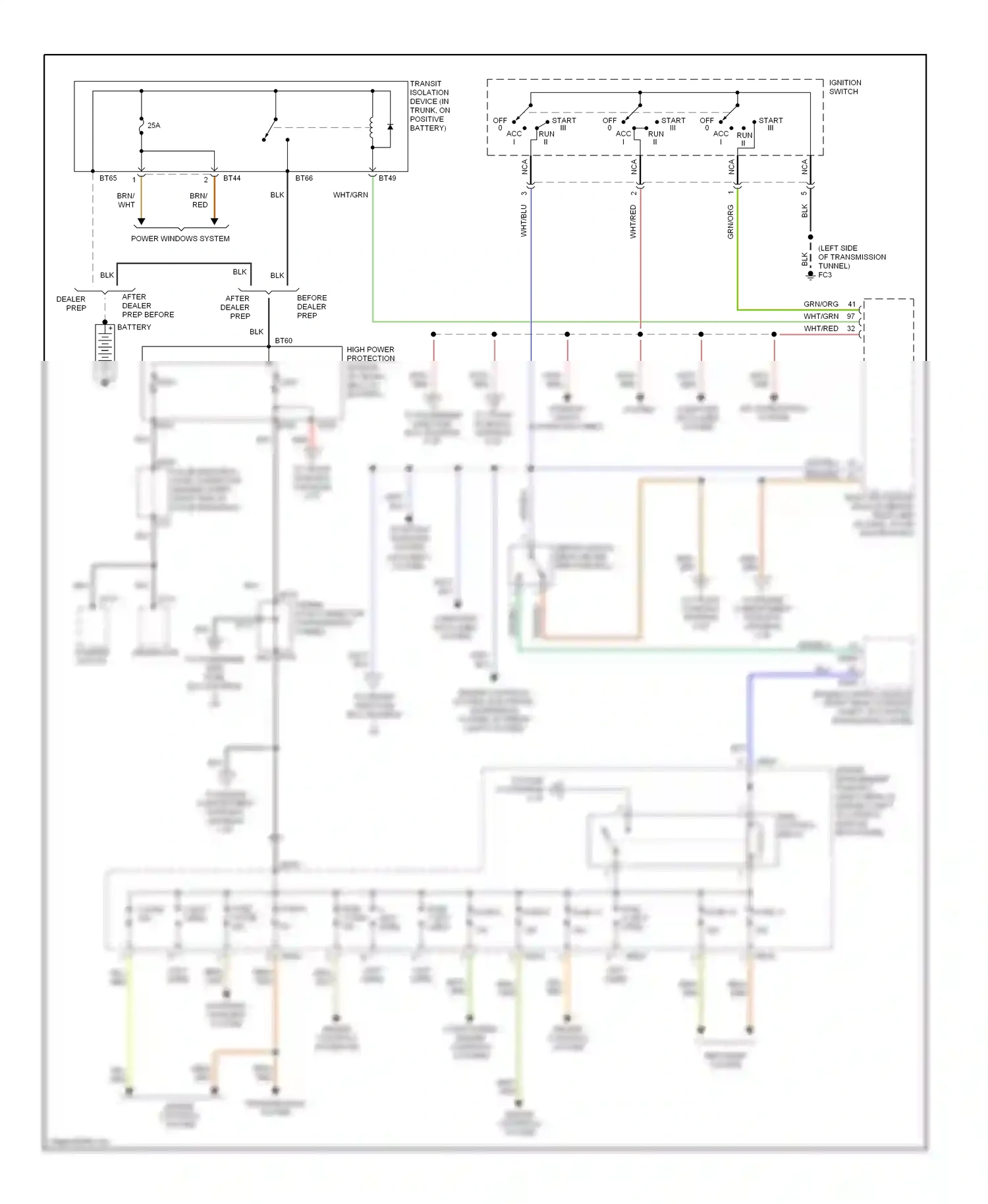 Jaguar XKR I facelift (2004-2006) engine controls system wiring diagram  (1 of 6)